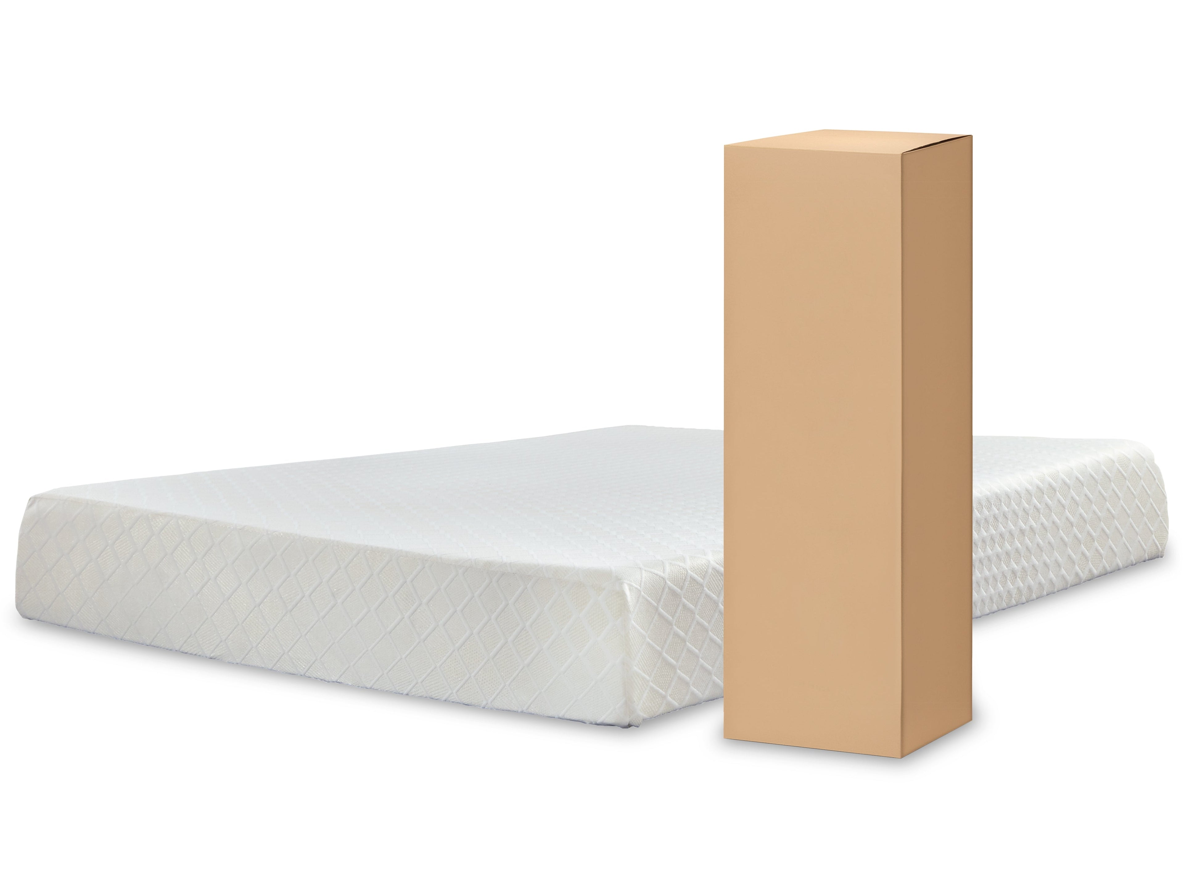 Socalle Queen Platform Bed with Mattress in Light Natural - PKG018228