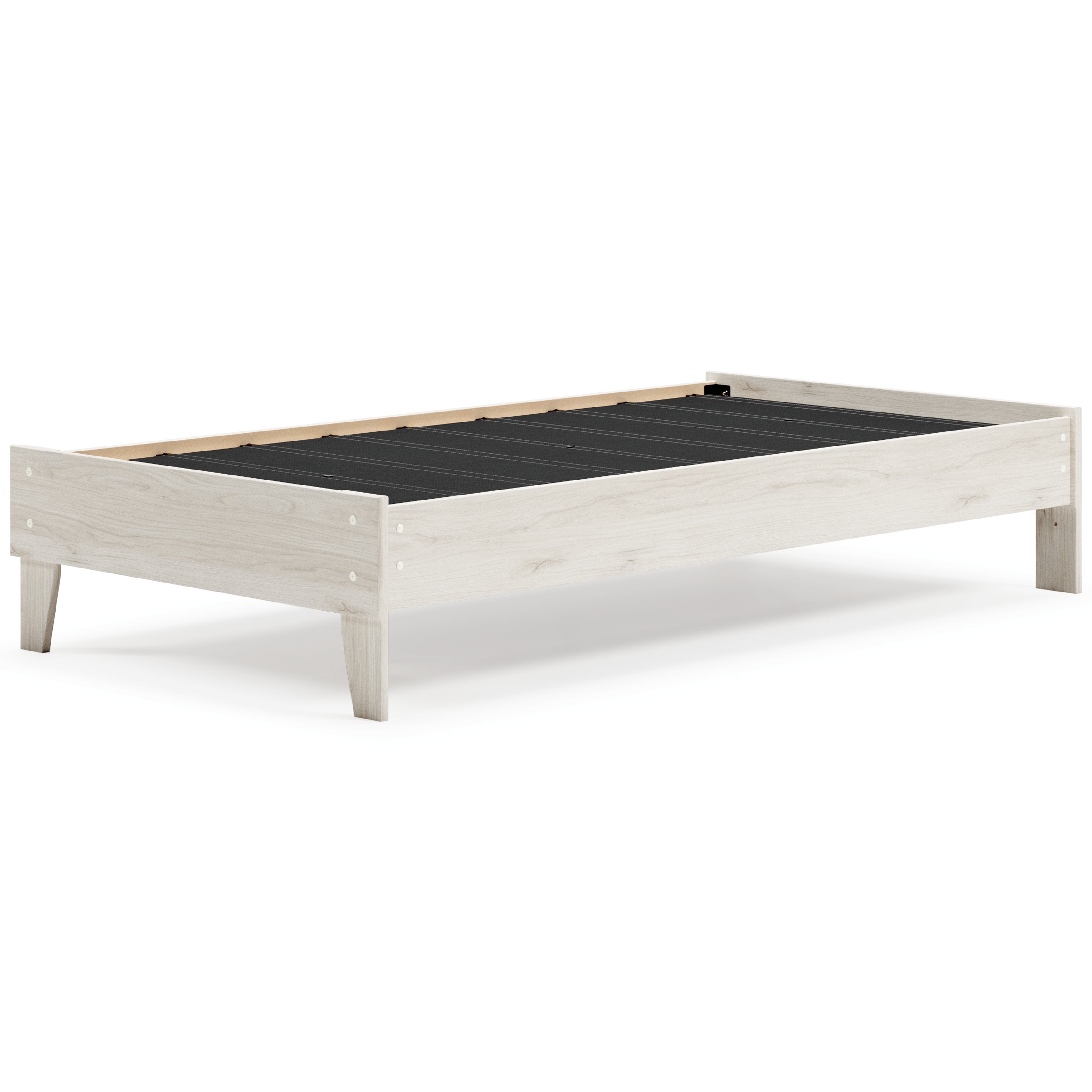 Socalle Twin Platform Bed with Mattress in Light Natural - PKG018218