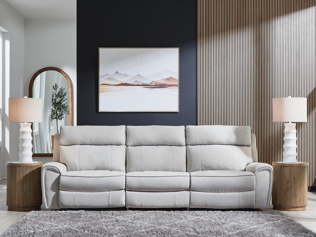 Social Pointe Pearl/Ash 3-Piece Power Reclining Sectional - PC98802S1