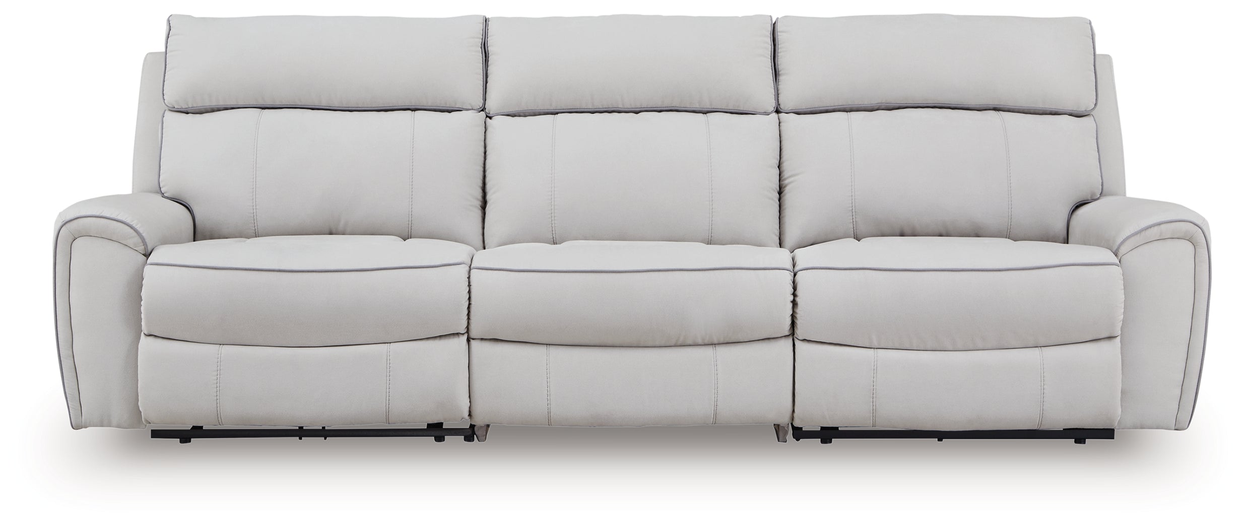 Social Pointe Pearl/Ash 3-Piece Power Reclining Sectional - PC98802S1