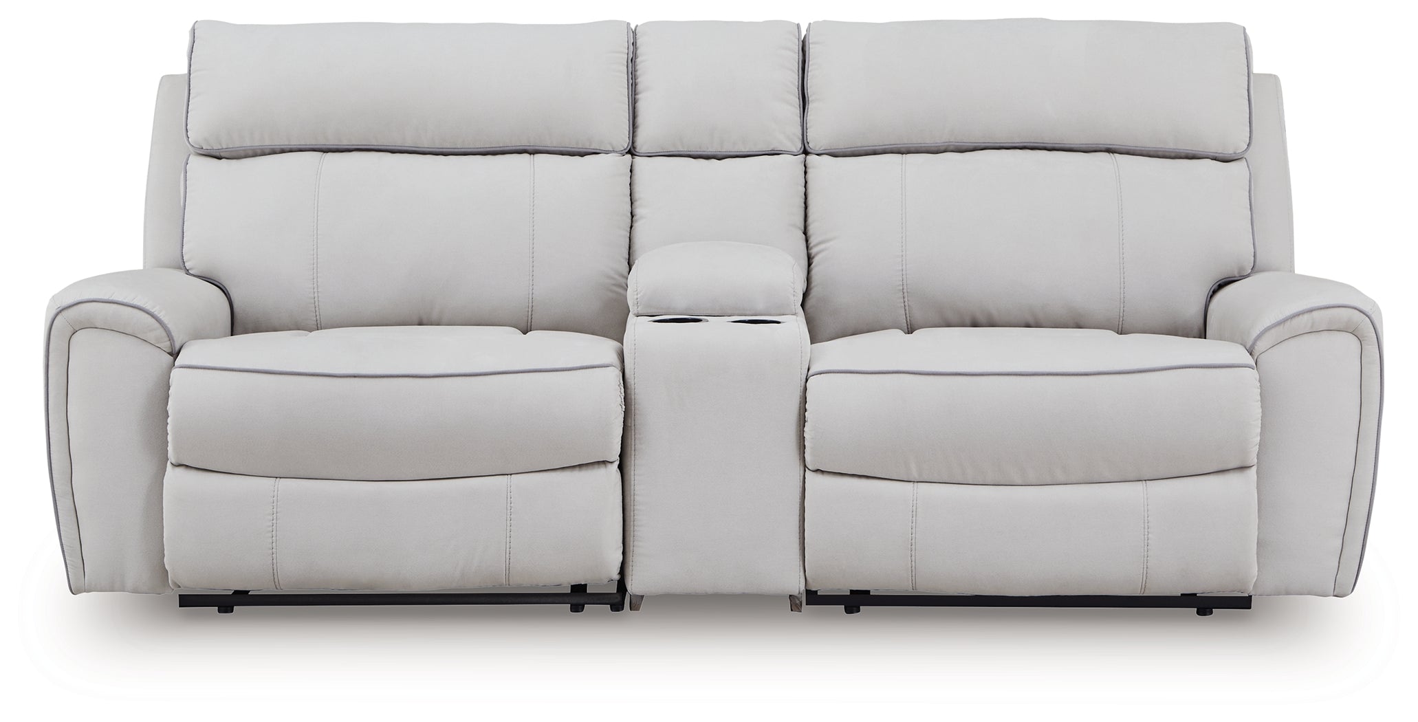 Social Pointe Pearl/Ash 3-Piece Power Reclining Sectional - PC98802S3