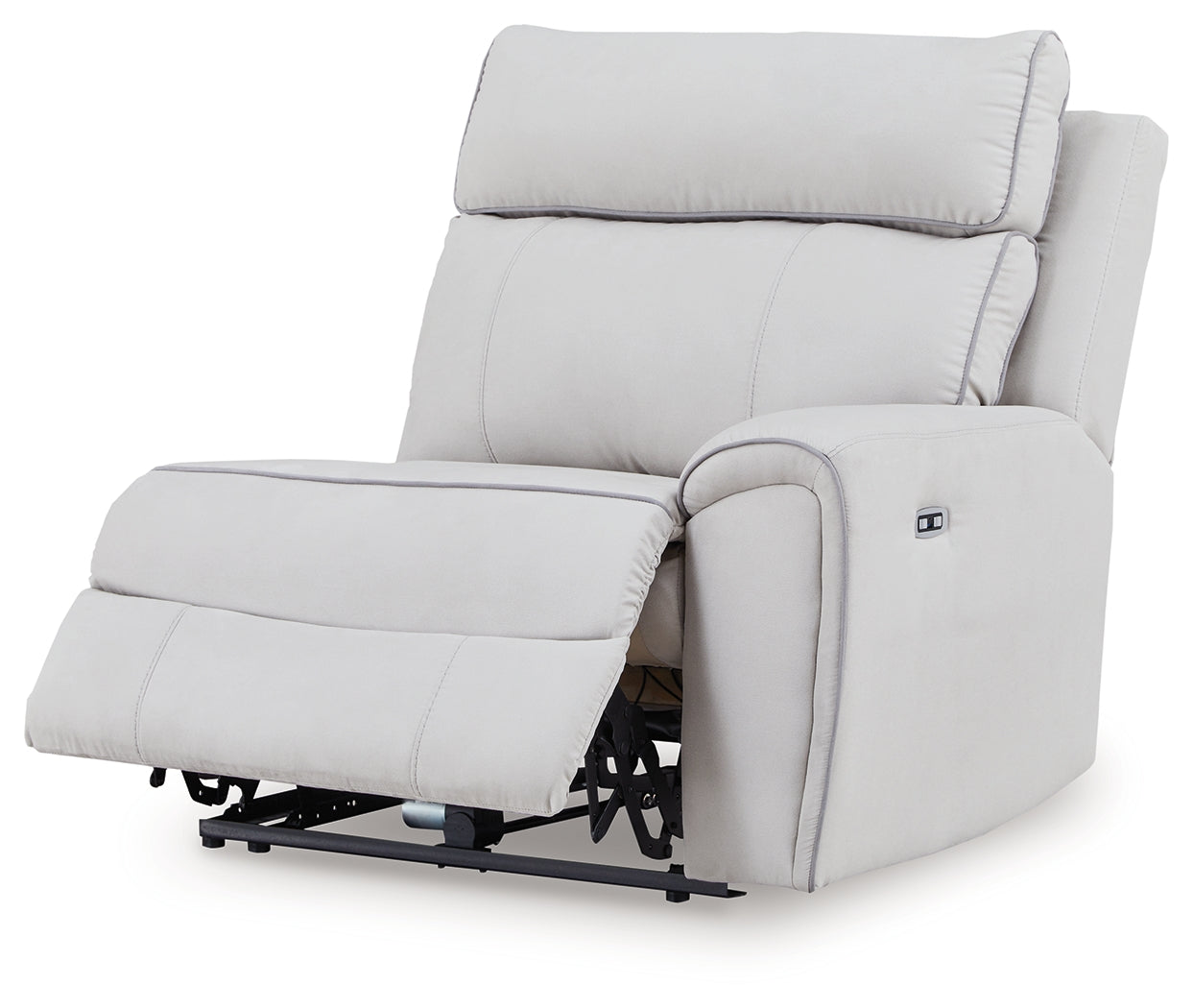 Social Pointe Pearl/Ash 7-Piece Reclining Sectional with Storage Consoles - PC98802S34