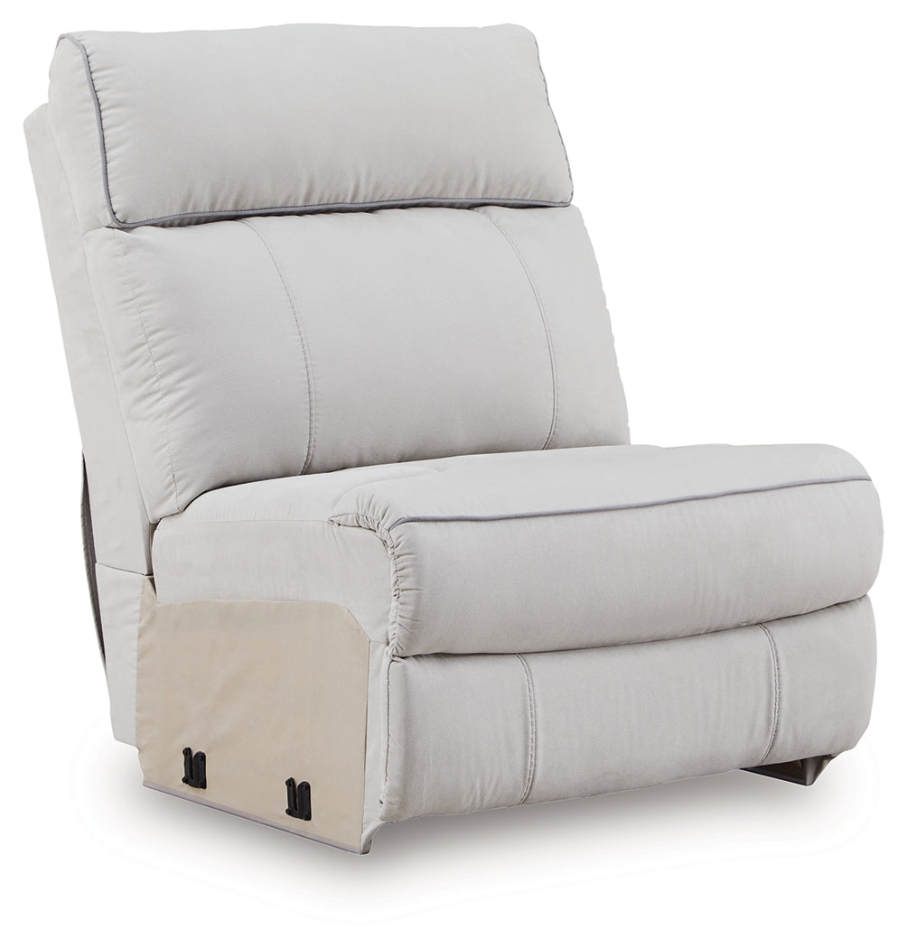 Social Pointe Pearl/Ash 7-Piece Reclining Sectional with Storage Consoles - PC98802S34