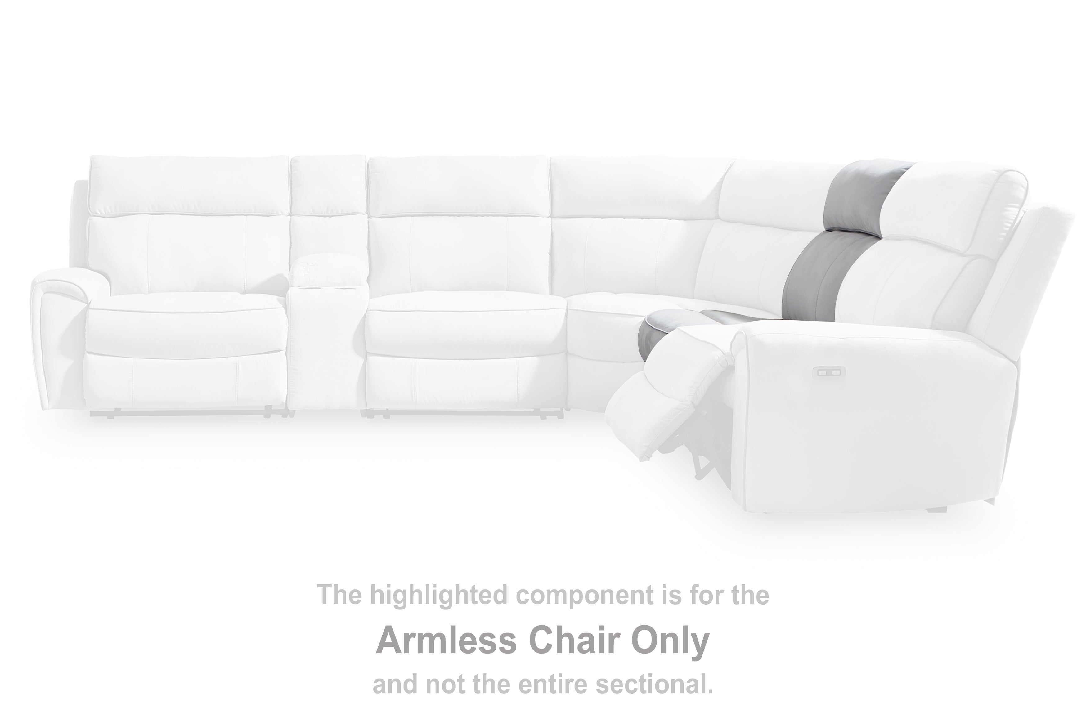 Social Pointe Pearl/Ash Armless Chair - PC9880246