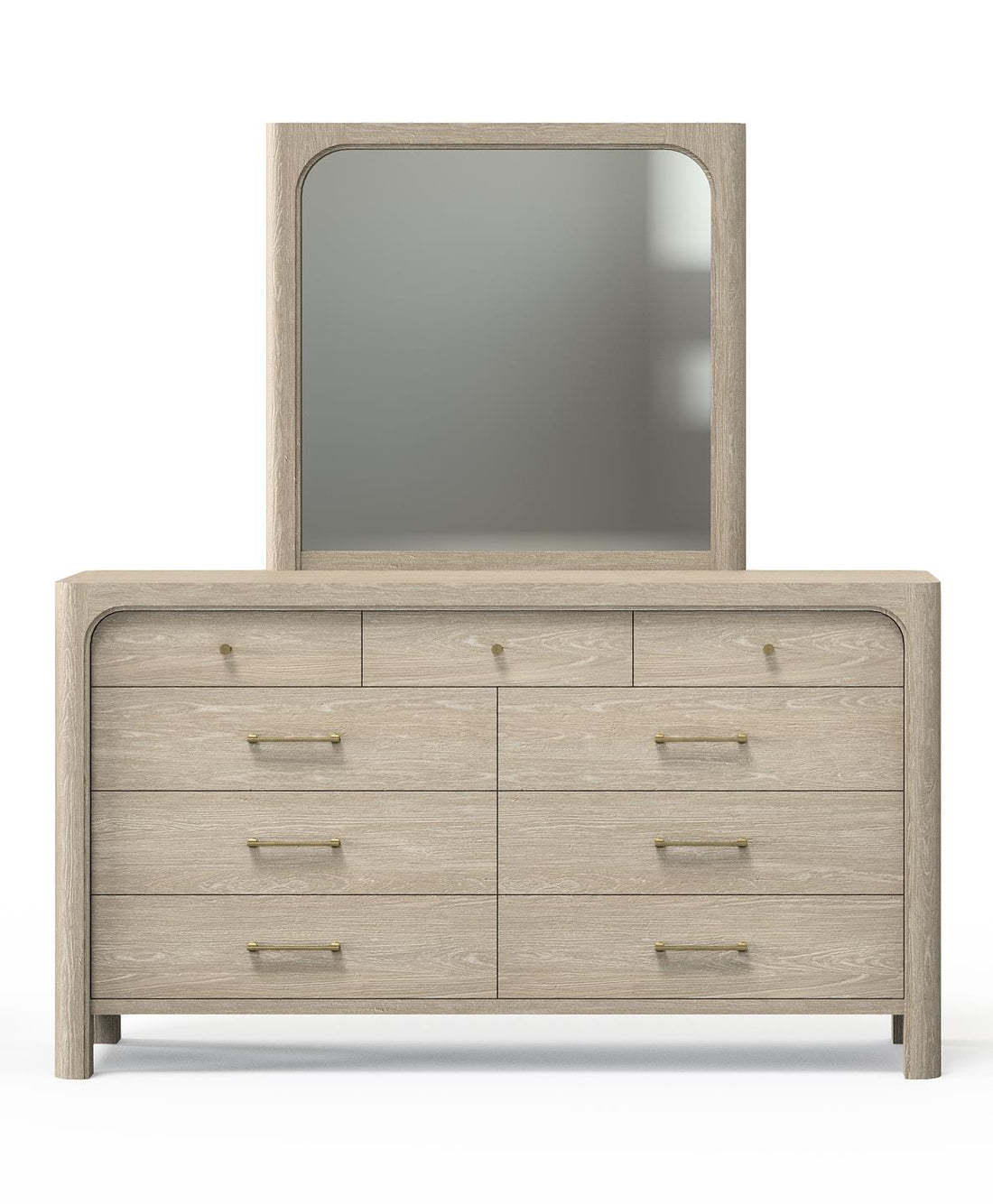 Solano 9-drawer Bedroom Dresser with Mirror Weathered Mango - 222523M