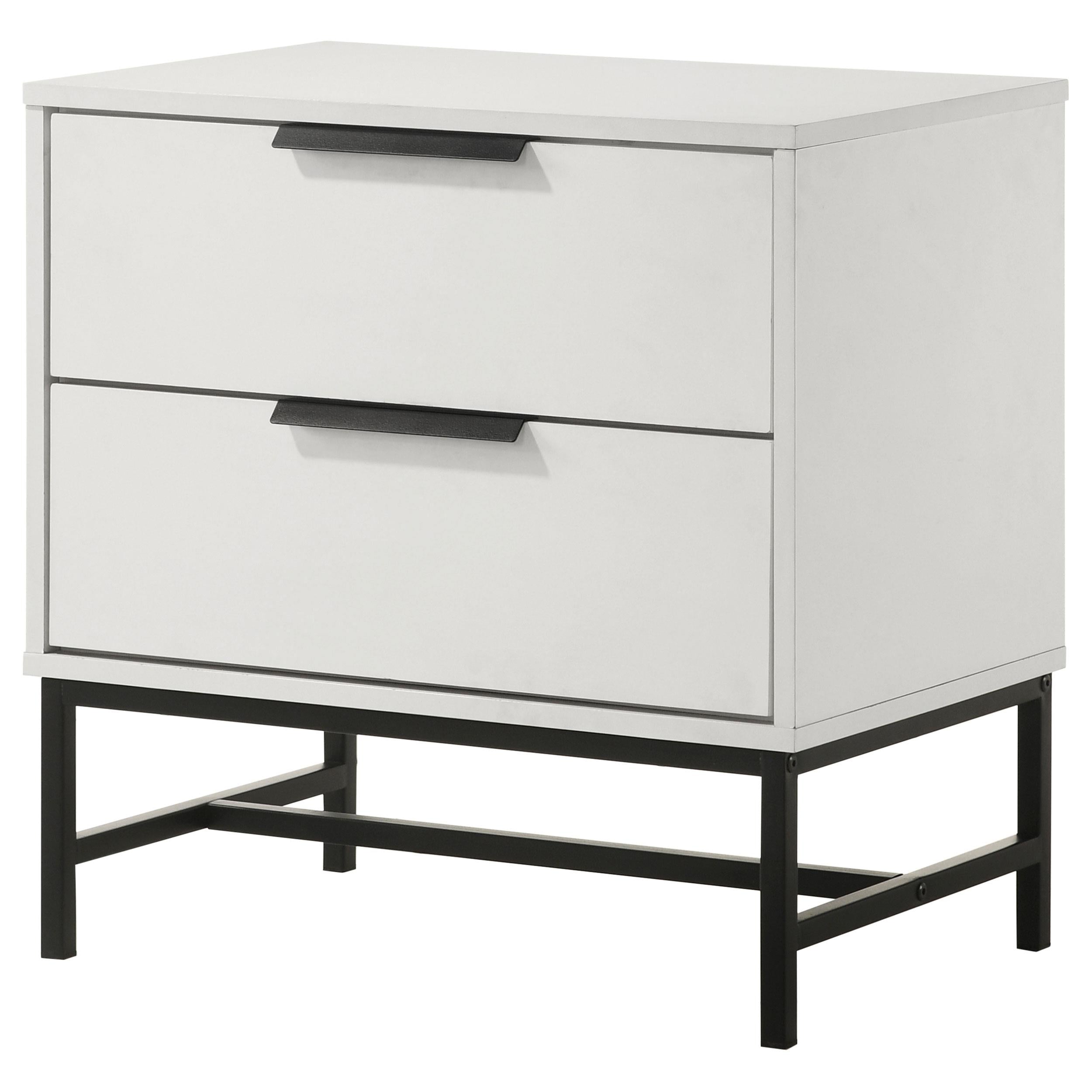 Sonora 2-drawer Nightstand Bedside Table White - 224862