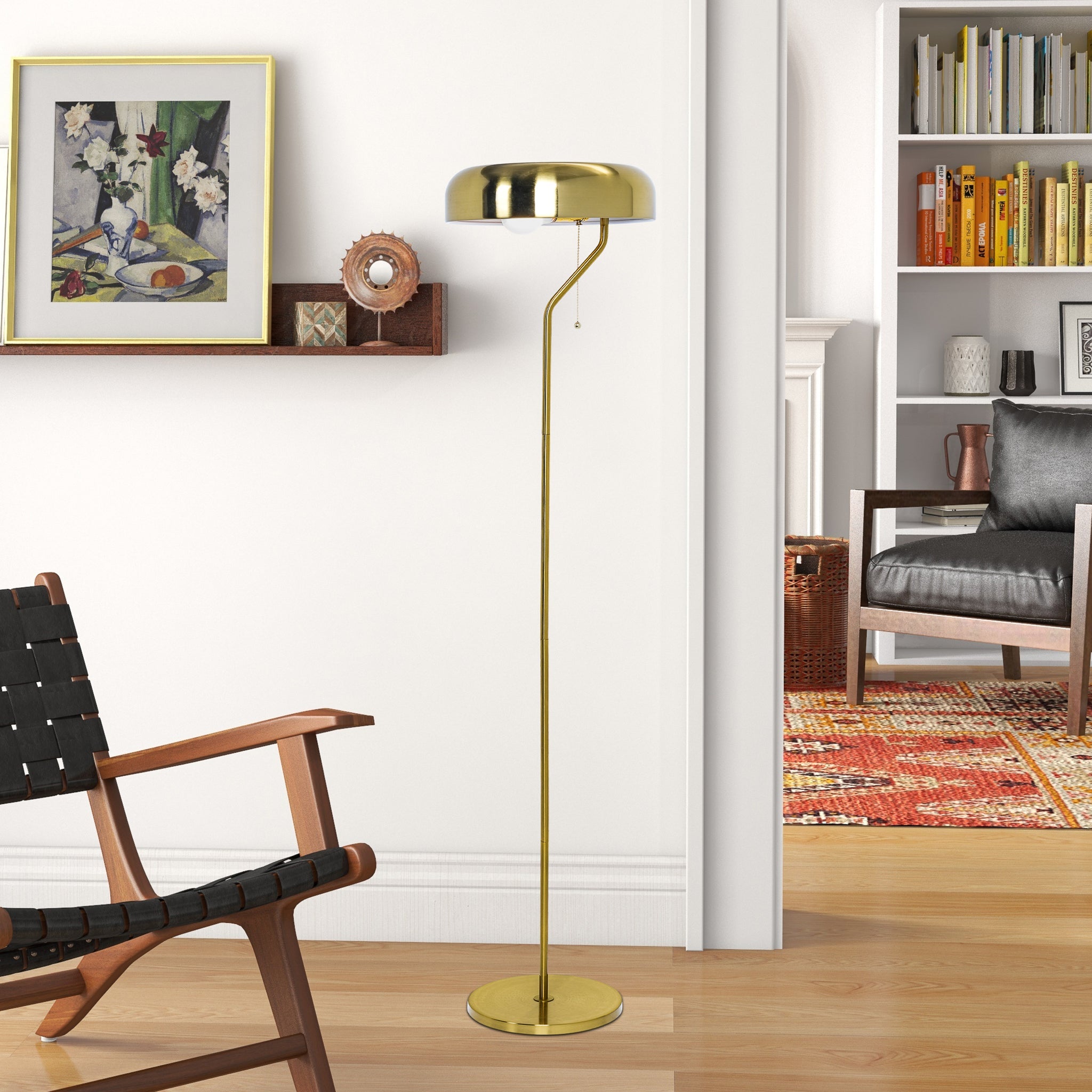 Spectra Floor Lamp - Gold outer and White inner - FLL04002301