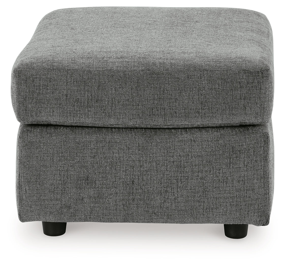 Stairatt Chair and Ottoman in Gravel - PKG014495