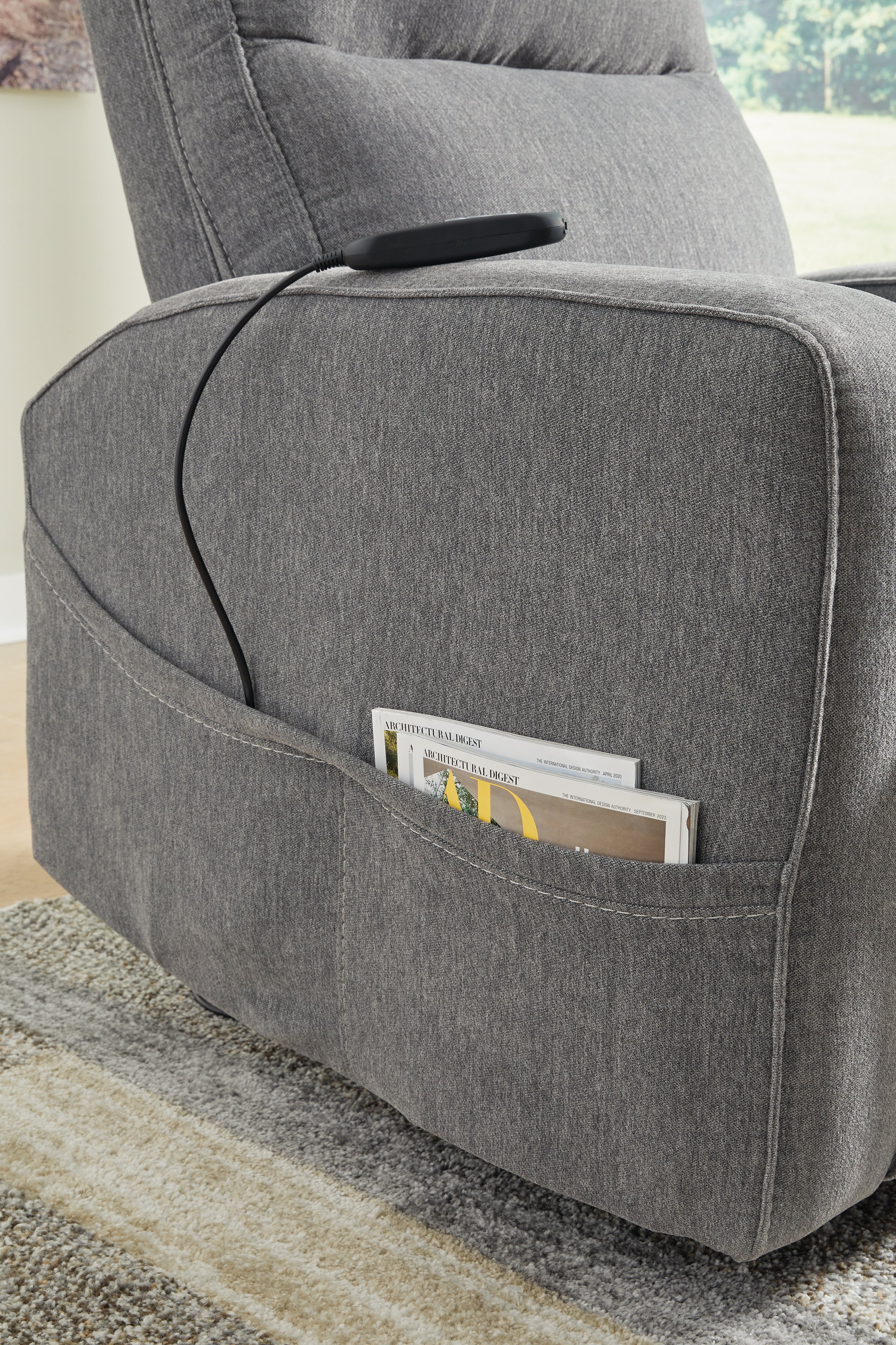 Starganza Gray Power Lift Recliner - 9370412