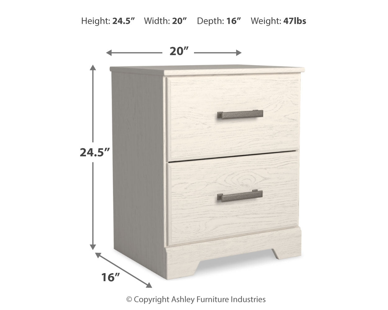 Stelsie White Dresser, Mirror, Chest and Nightstand - B2588B15