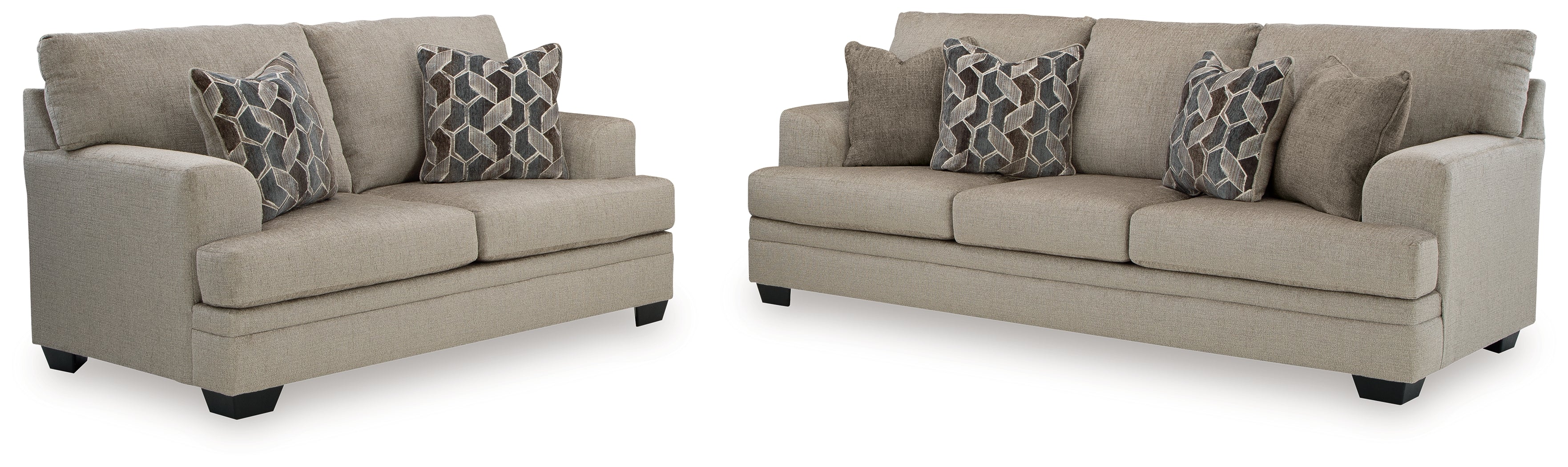 Stonemeade Sofa, Loveseat, Chair and Ottoman in Taupe - PKG018536