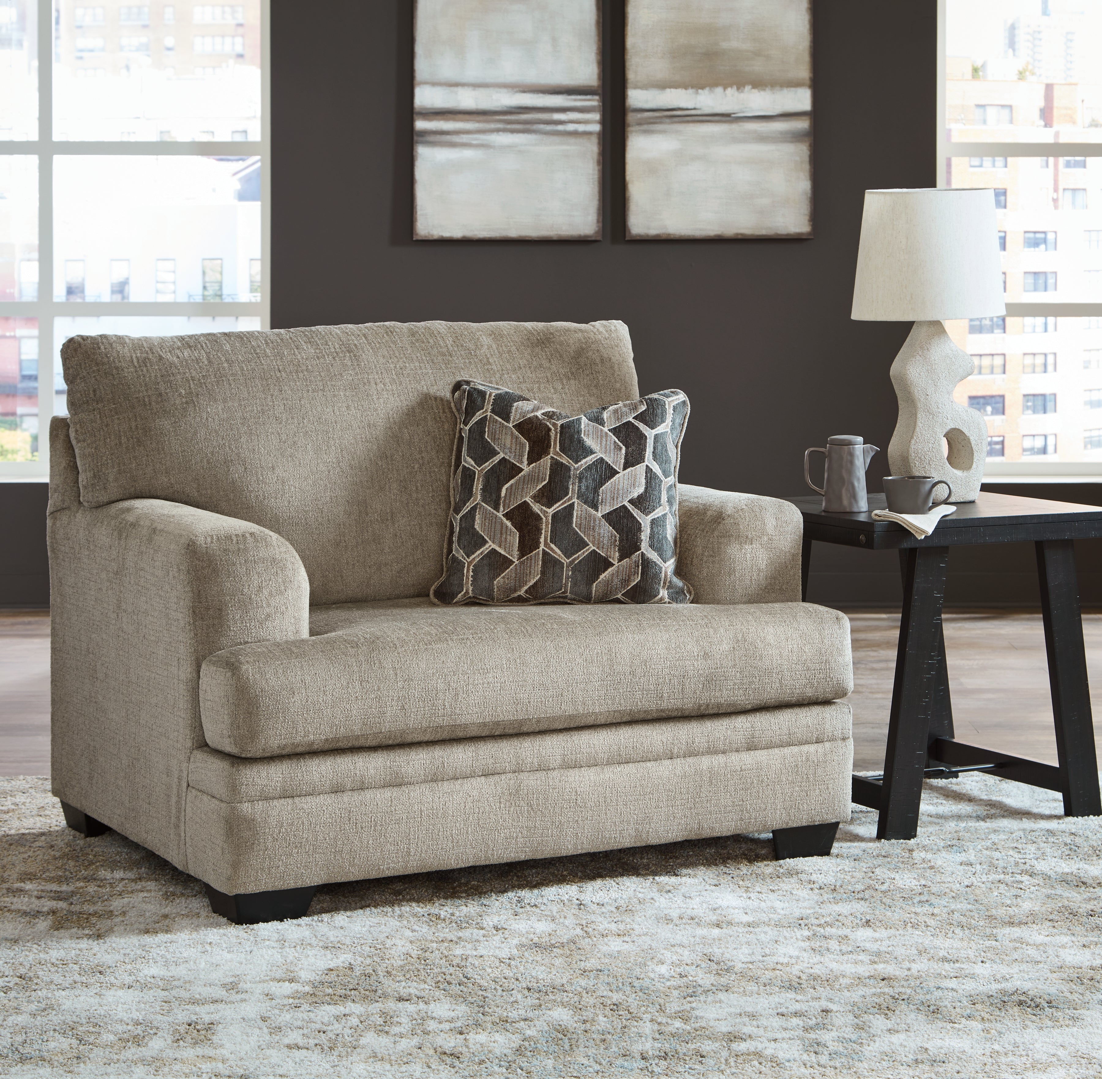Stonemeade Taupe Sofa Chaise and Oversized Chair - 59504U6