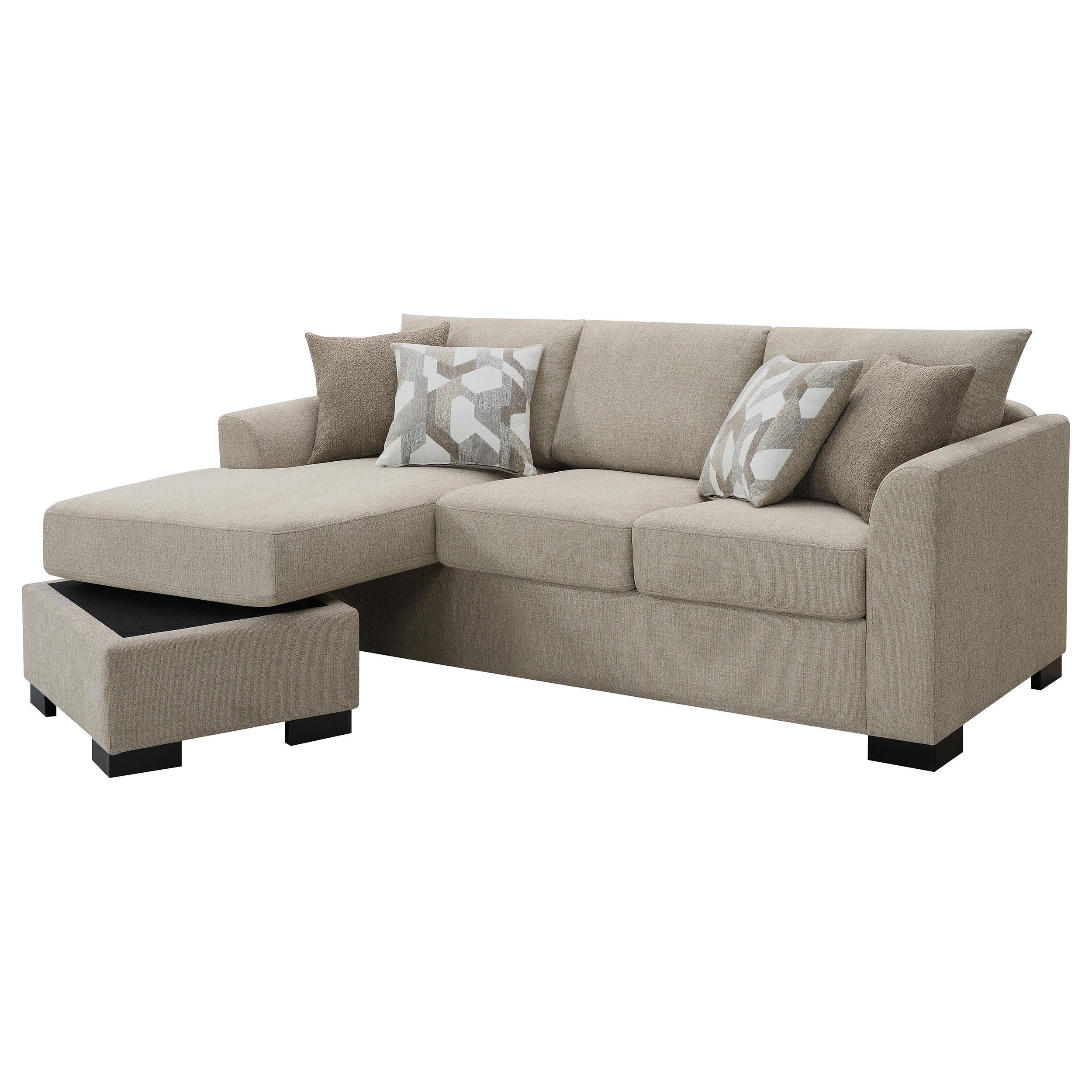 Storey Upholstered Chaise Sleeper Sofa Sectional Camel - 504778