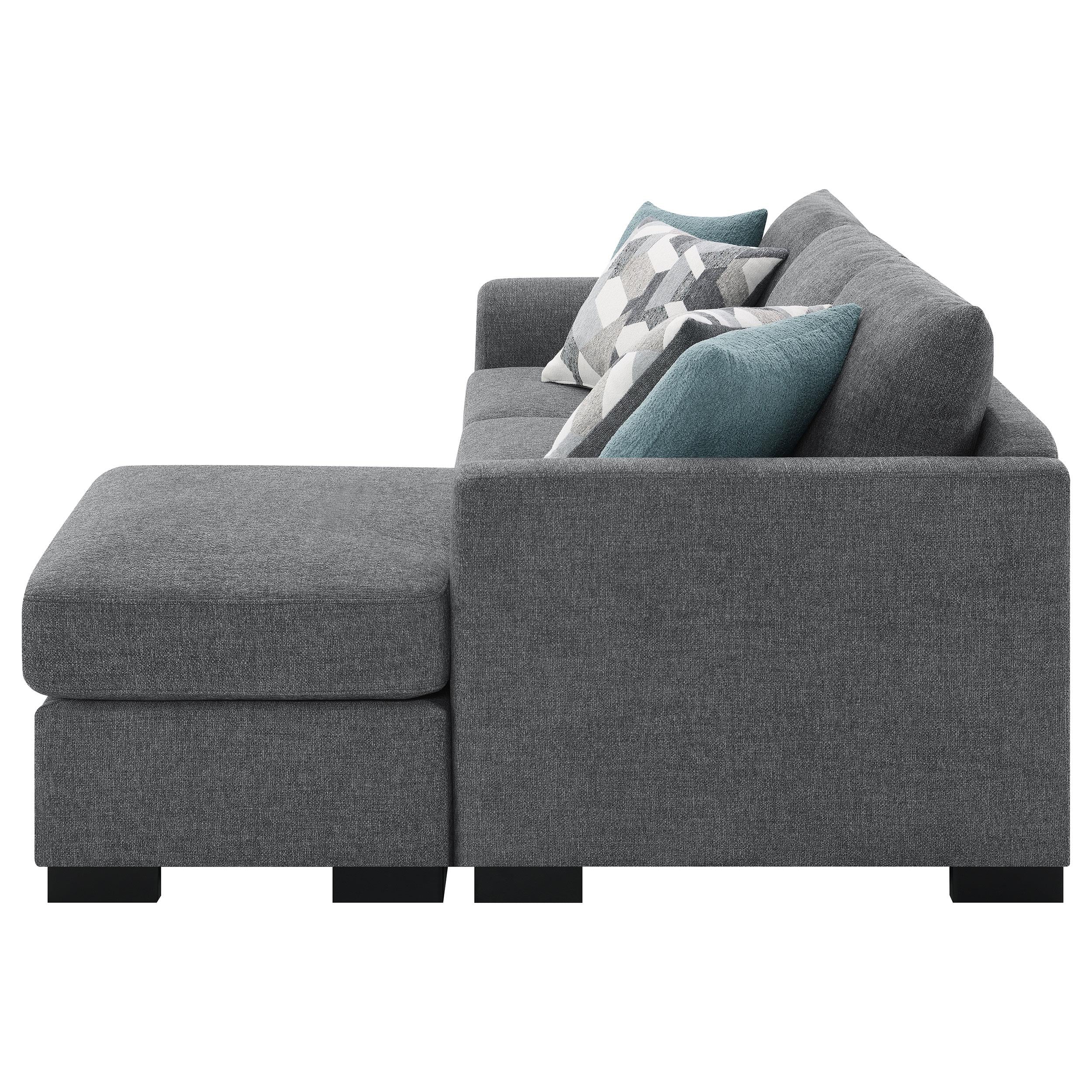 Storey Upholstered Chaise Sleeper Sofa Sectional Grey - 504779
