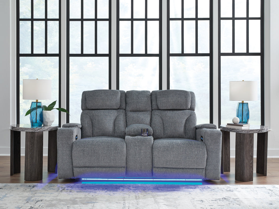 Studio Cave Steel Power Reclining Loveseat with Console - PC4980218