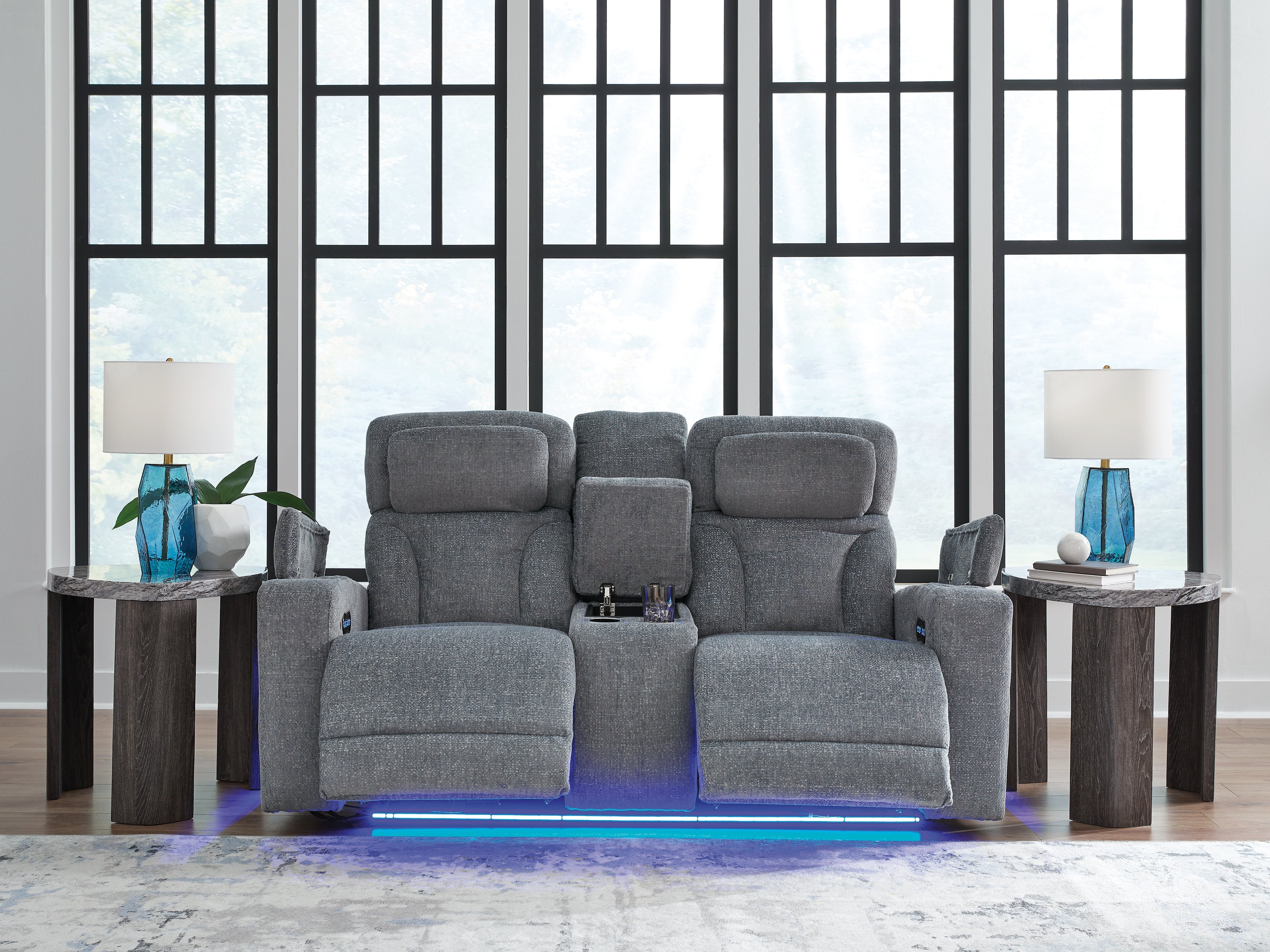 Studio Cave Steel Power Reclining Loveseat with Console - PC4980218