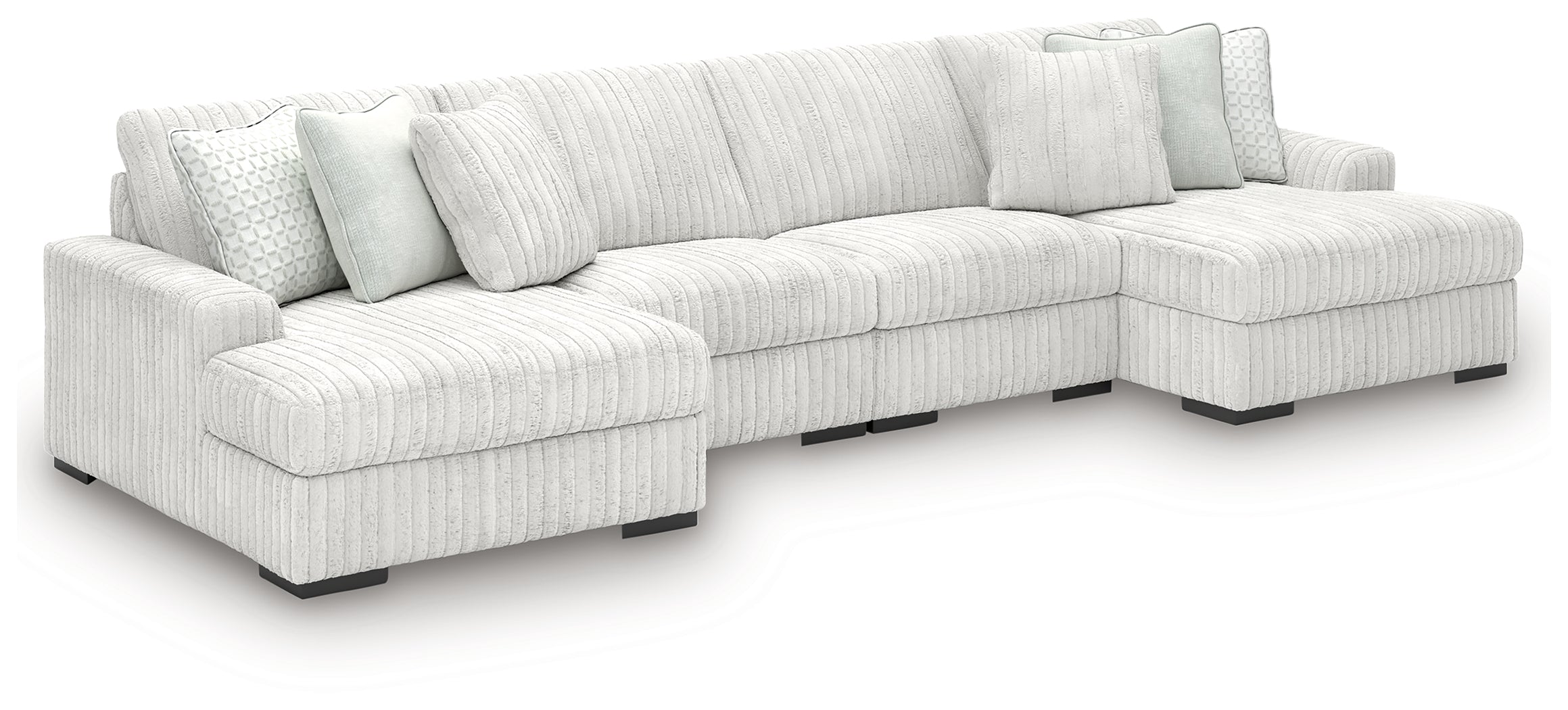 Stupendous Alloy 4-Piece Sectional with Double Chaise - 25903S5