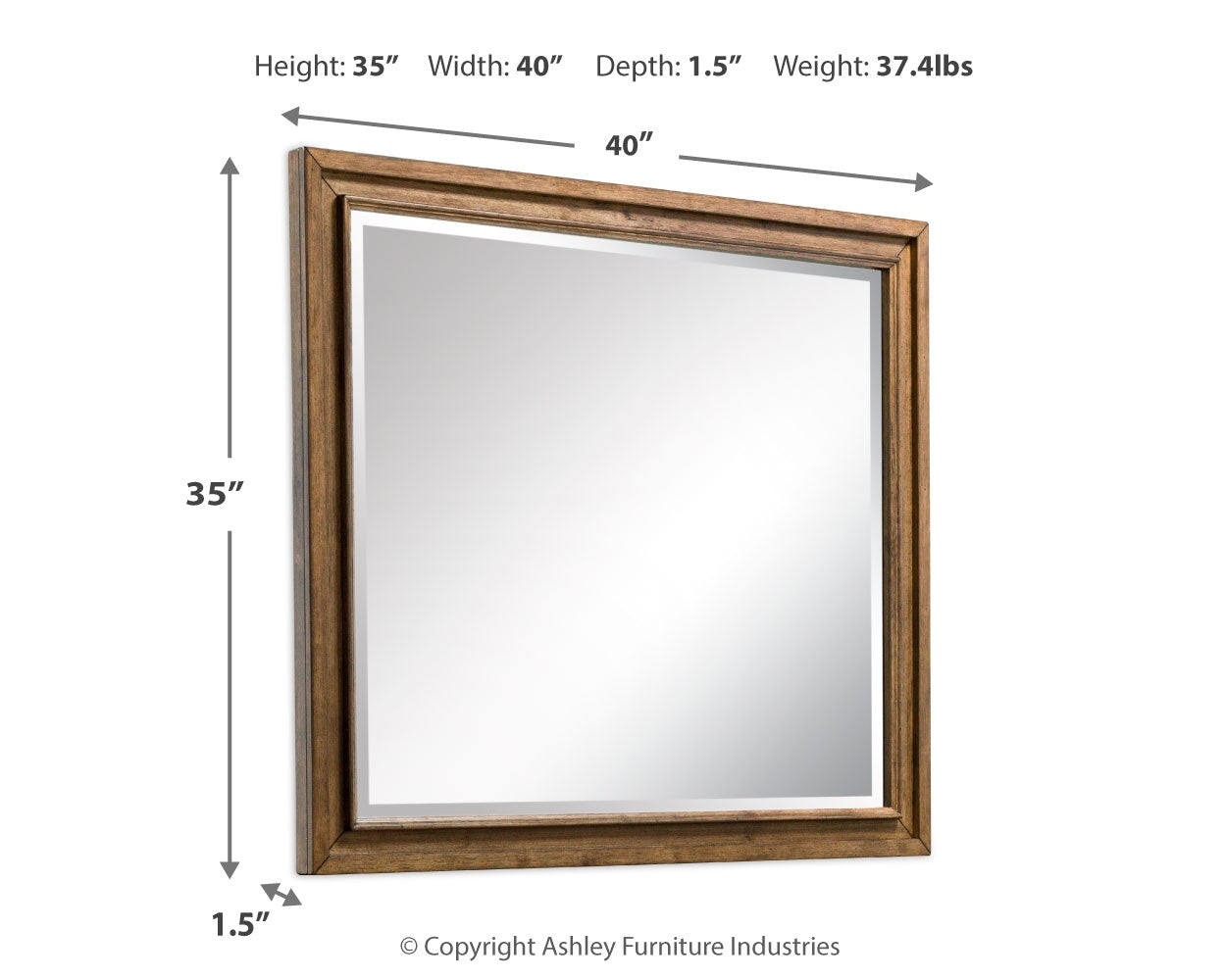 Sturlayne Brown Bedroom Mirror - B787-36