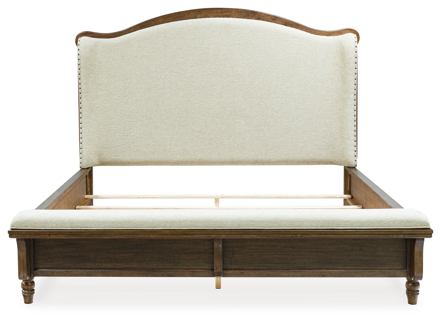 Sturlayne California King Upholstered Panel Bed with Dresser and 2 Nightstands in Brown from Ashley - Luna Furniture