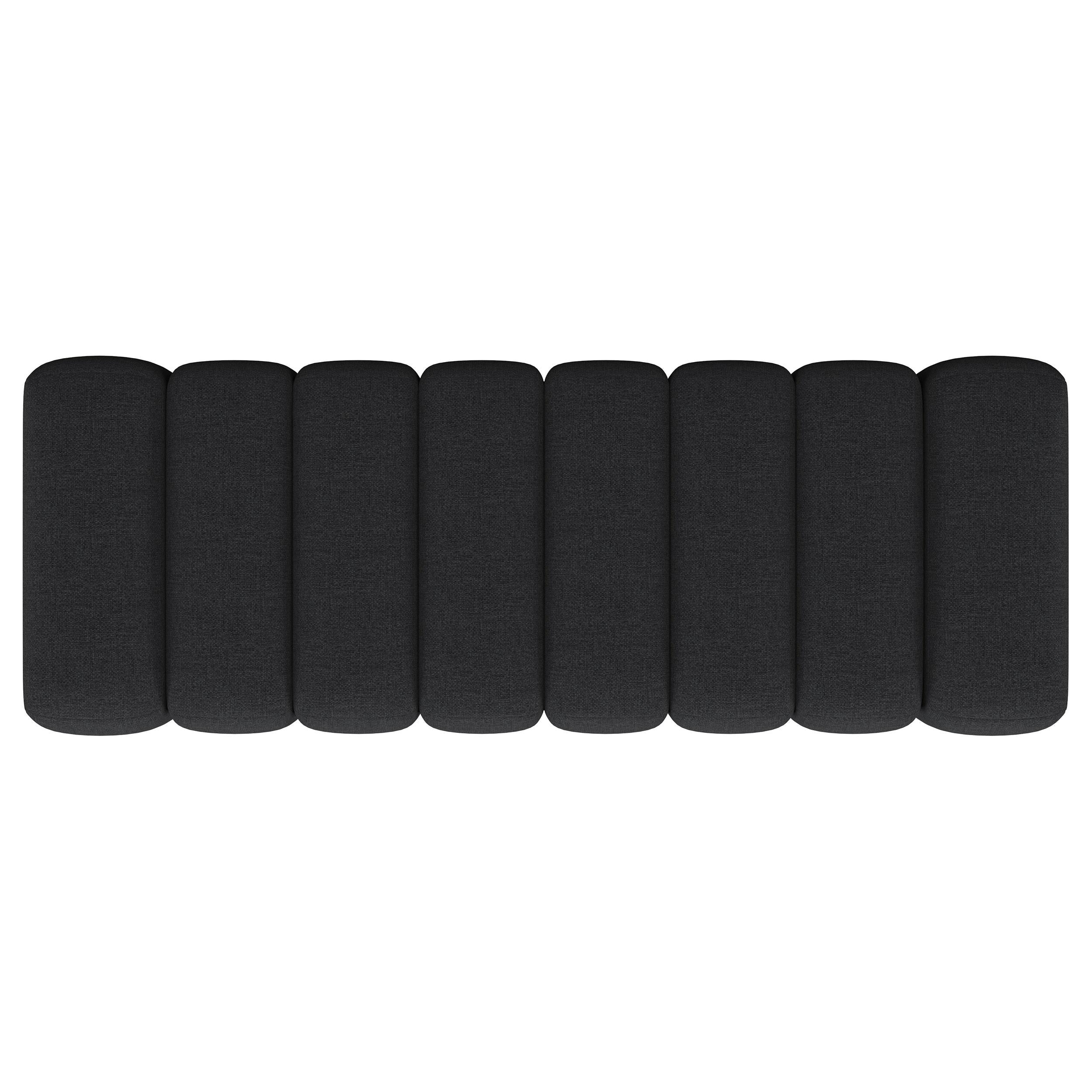 Summer Upholstered Channel Tufted Accent Bench Charcoal - 910294