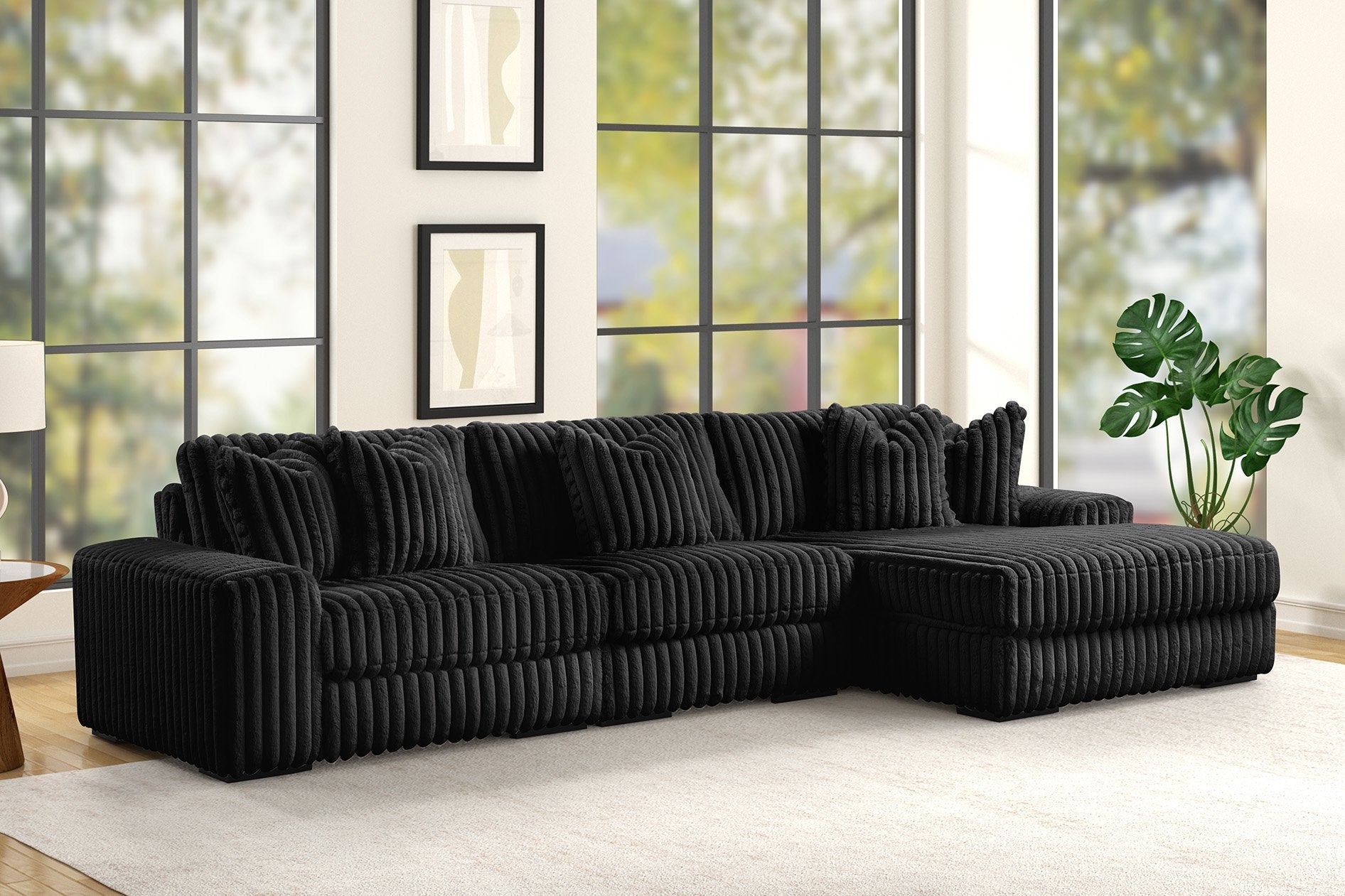 SUNDAY2 BLACK 3PC Sectional - SUNDAY2 BLACK 3PC