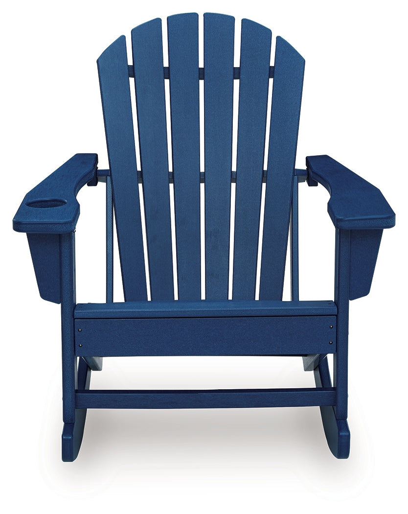 Sundown Shores Blue Outdoor Rocking Chair - PCP019-827