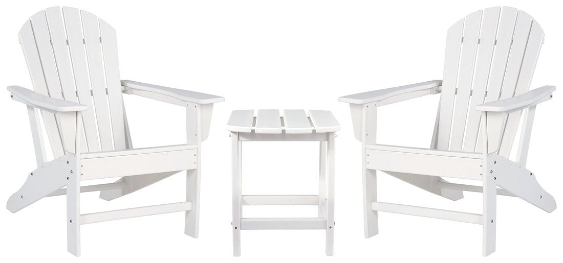 Sundown Treasure 2 Outdoor Chairs with End Table in White - PKG008188