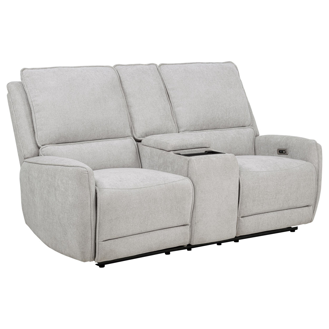 Sylmar Chenille Upholstered Power Reclining Loveseat Grey - 610522P