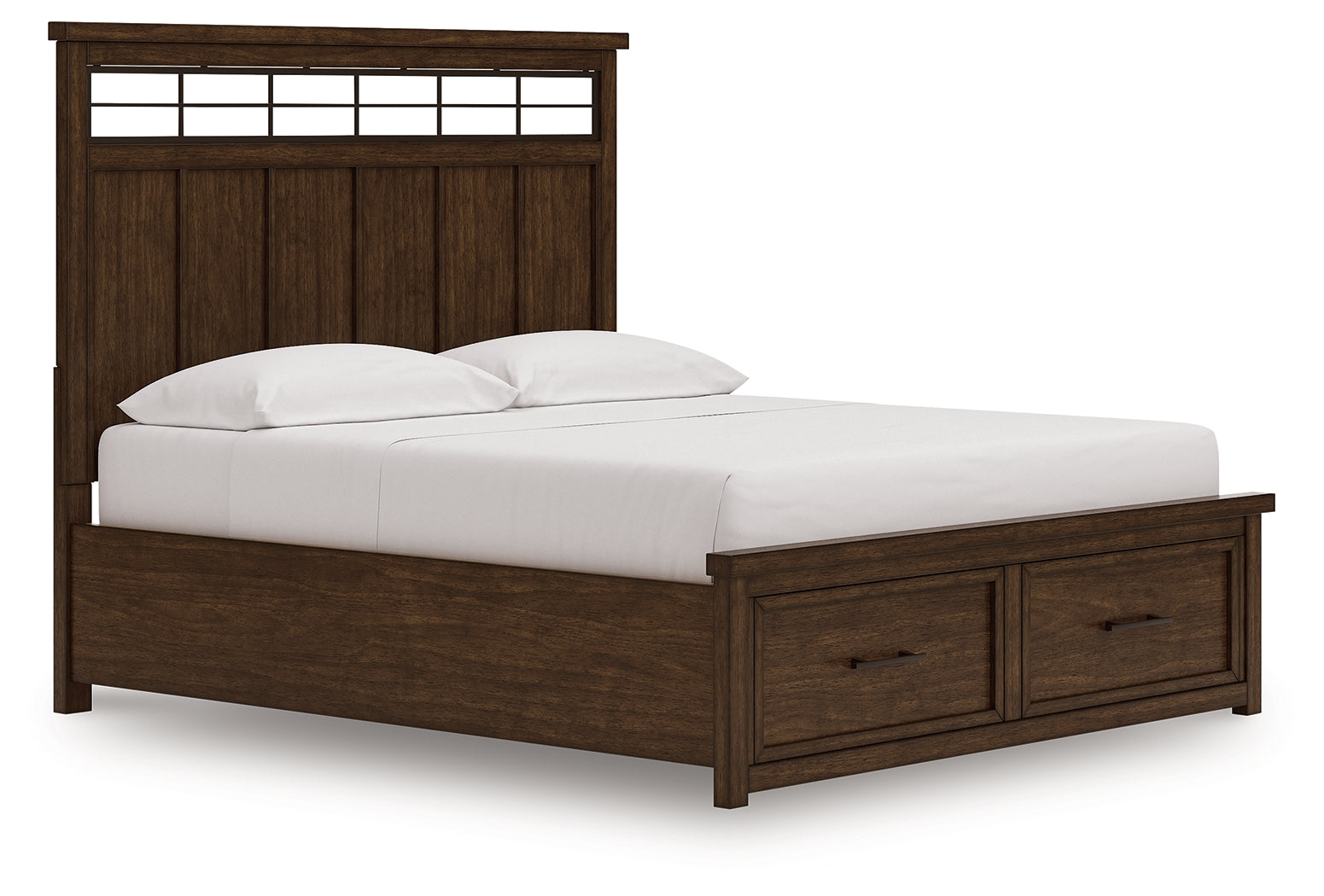 Taffenbrook Medium Brown California King Panel Storage Bed - B849B5