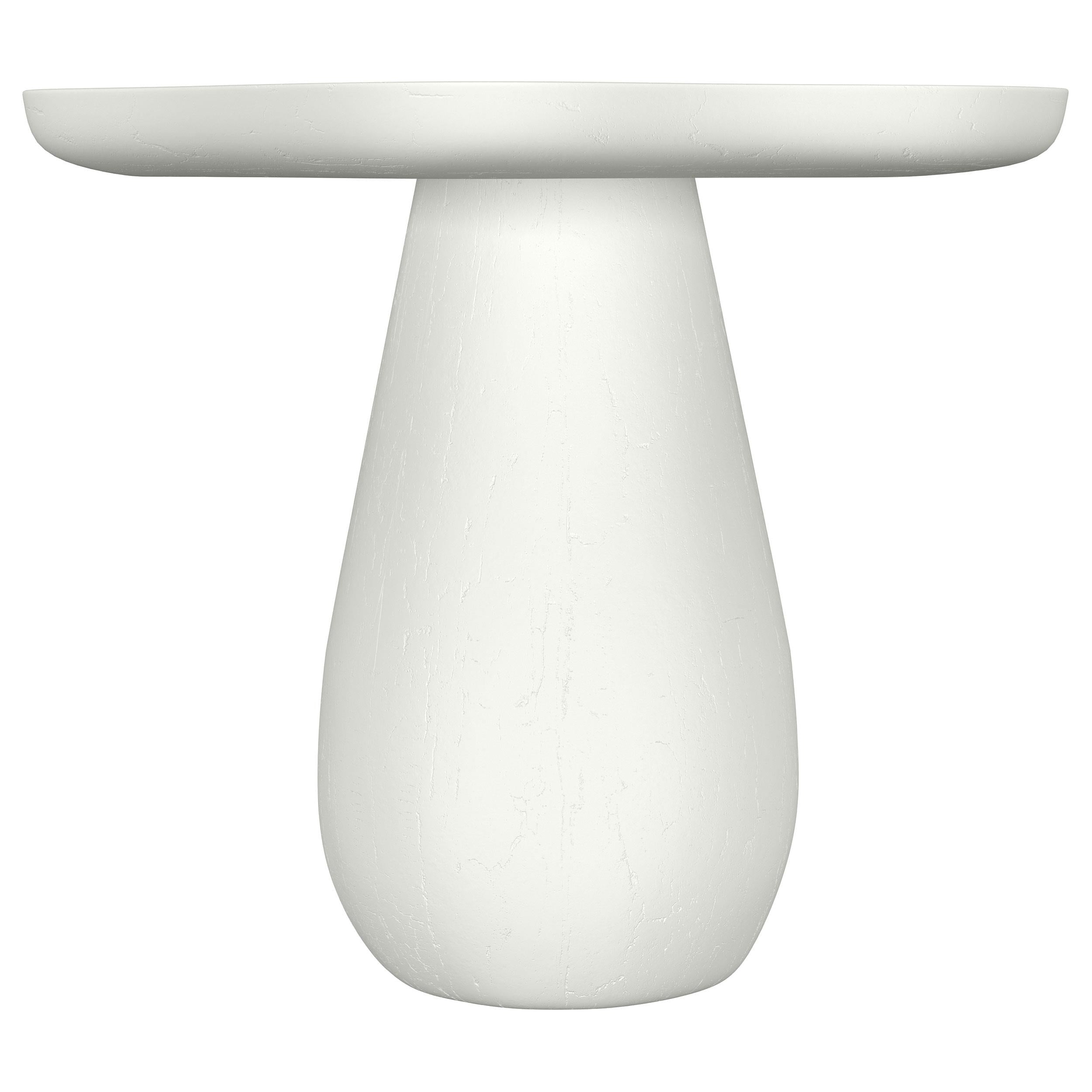 TBA 16-inch Engineered Wood Cloud Shaped Side Table Off White - 930615