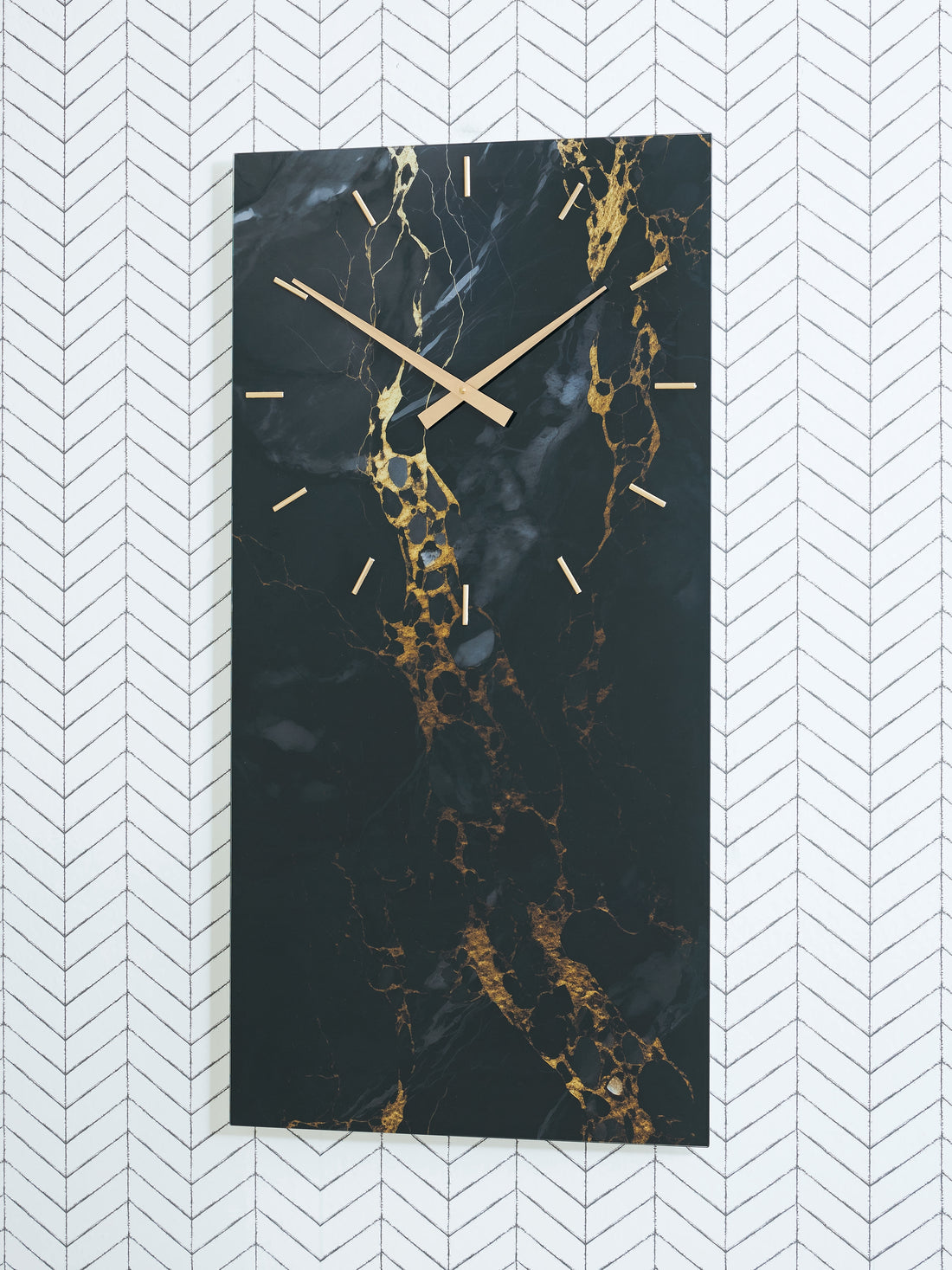 Teague Black/Gold Finish Wall Clock - A8010430