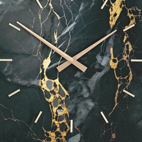 Teague Black/Gold Finish Wall Clock - A8010430