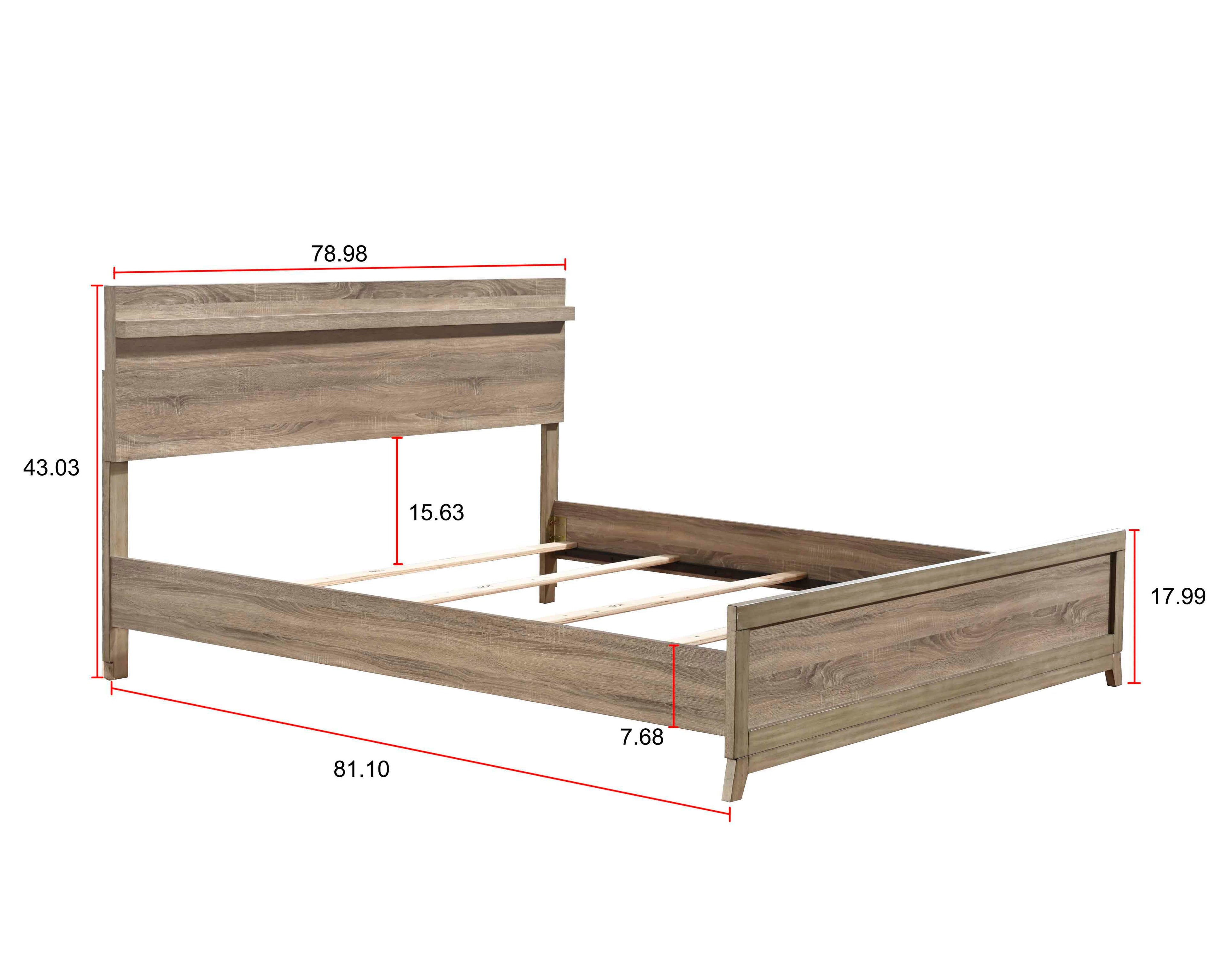 Tilston Natural King Panel Bed - SET | B3400-K-HB | B3400-K-FB | B3400-KQ-RAIL - Bien Home Furniture &amp; Electronics