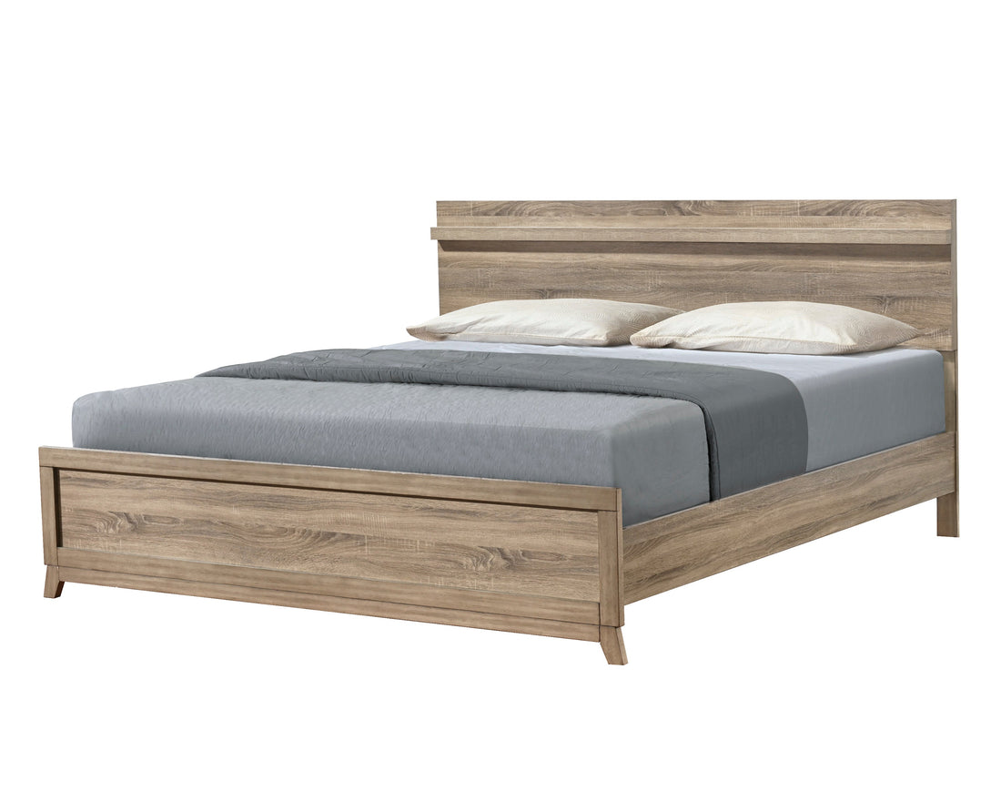 Tilston Natural Queen Panel Bed - SET | B3400-Q-HB | B3400-Q-FB | B3400-KQ-RAIL - Bien Home Furniture &amp; Electronics