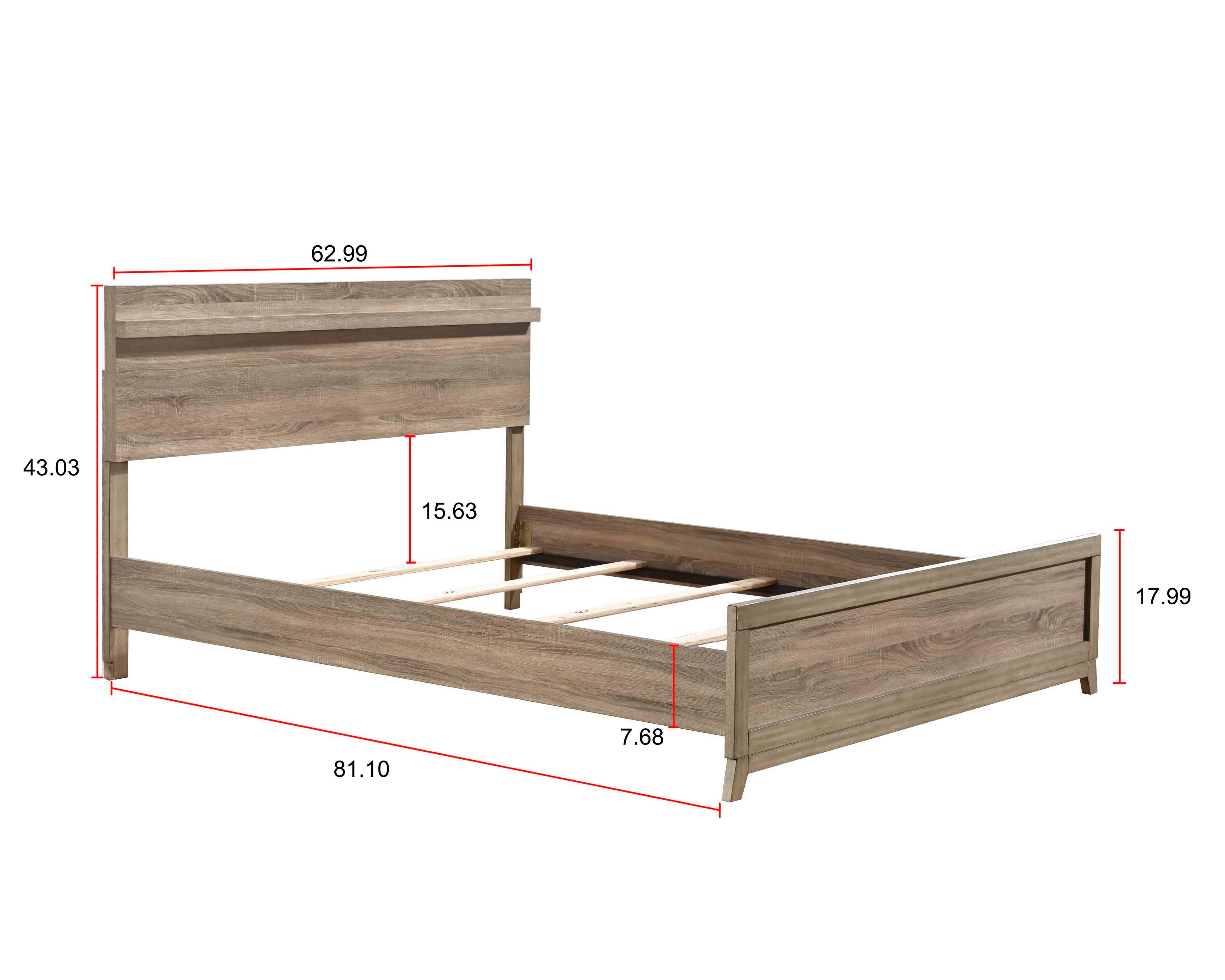 Tilston Natural Queen Panel Bed - SET | B3400-Q-HB | B3400-Q-FB | B3400-KQ-RAIL - Bien Home Furniture & Electronics