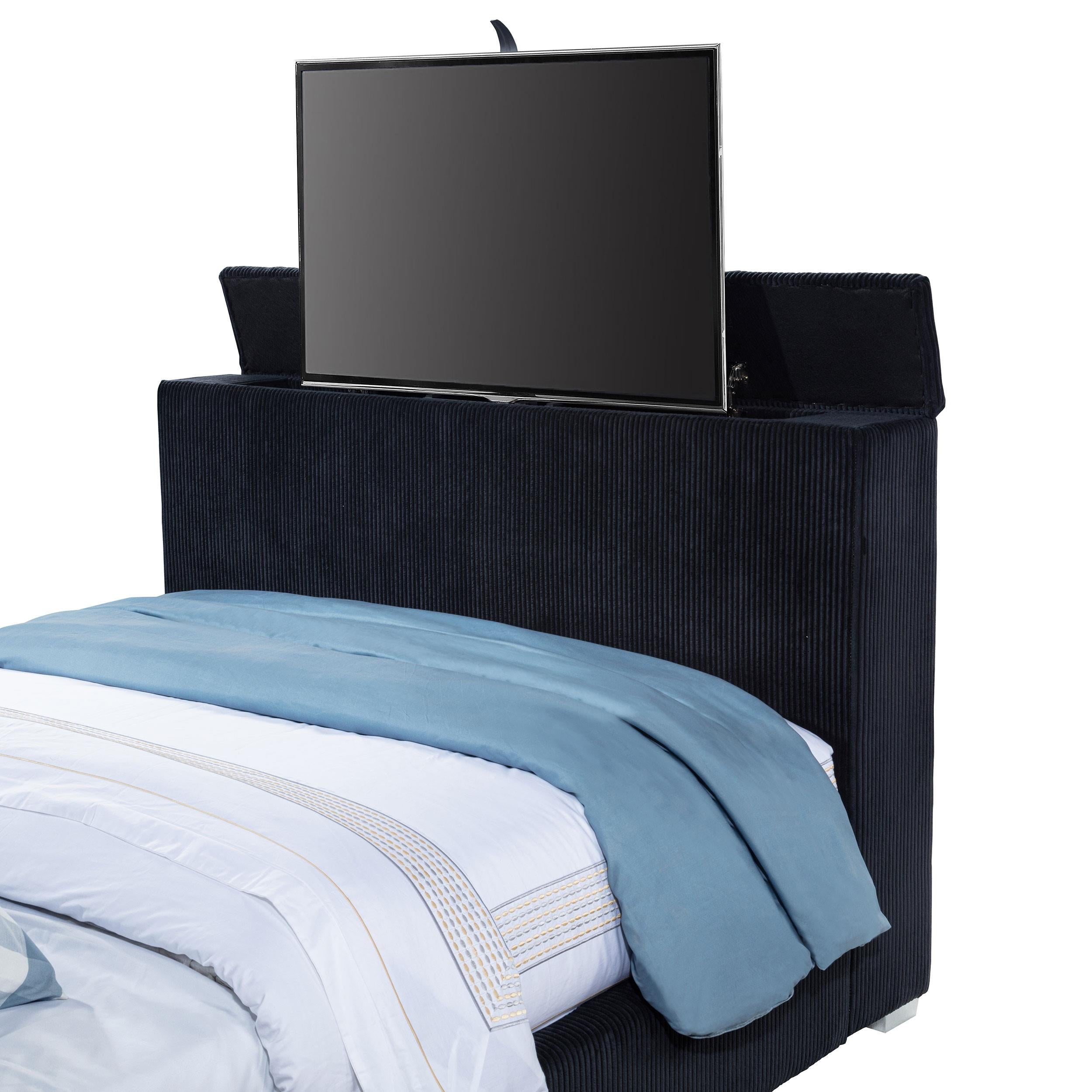Tisdall California King Flame Visualizer TV Bed Black - 315868BLKKW