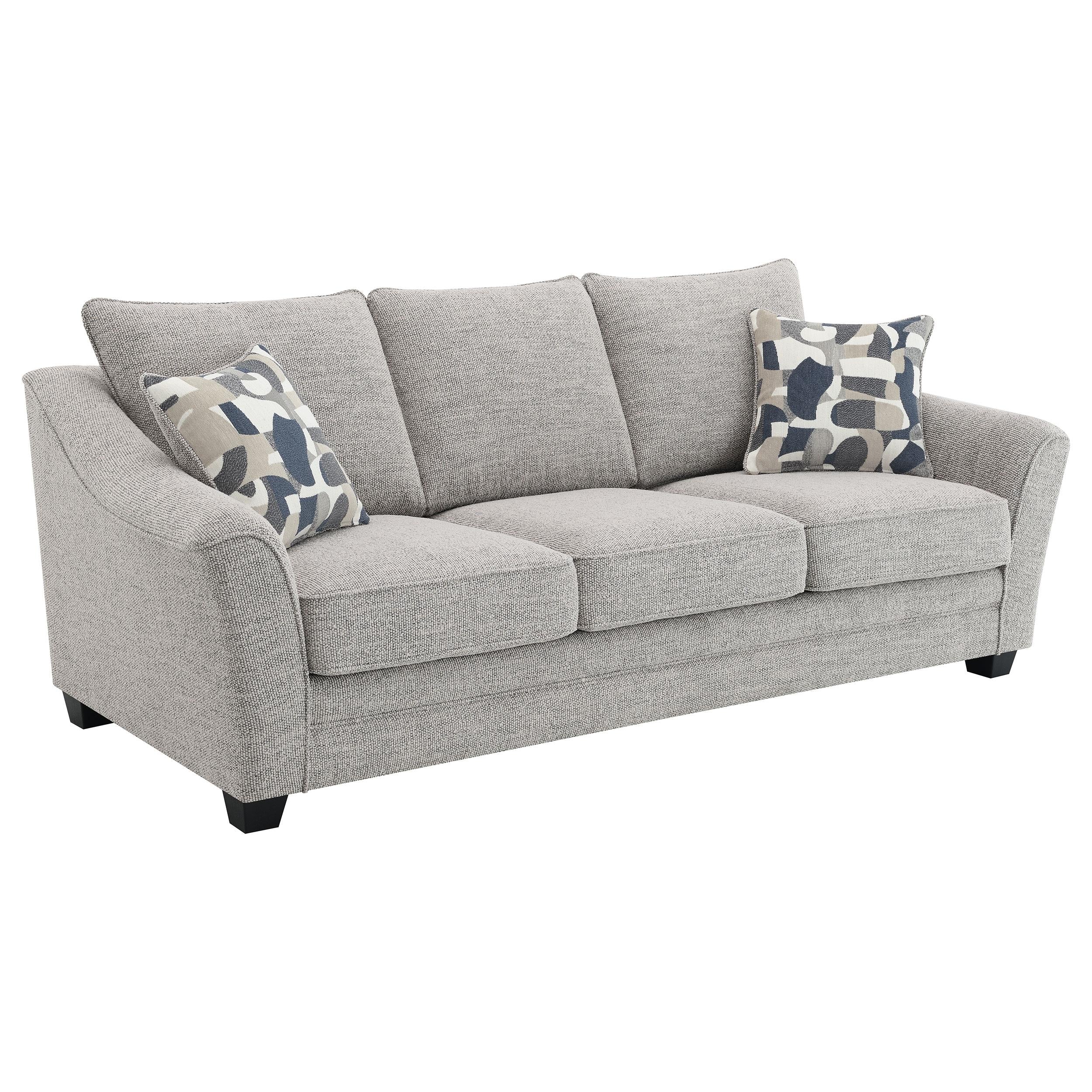 Tomkins Light Gray 3-Piece Boucle Upholstered Sofa Set from Coaster - Luna Furniture