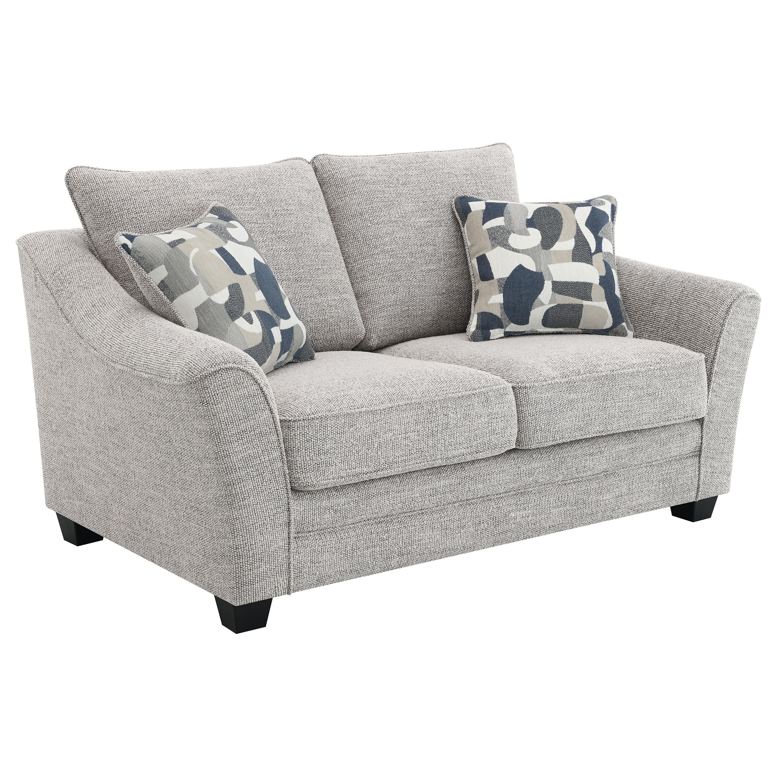 Tomkins Light Gray 3-Piece Boucle Upholstered Sofa Set from Coaster - Luna Furniture