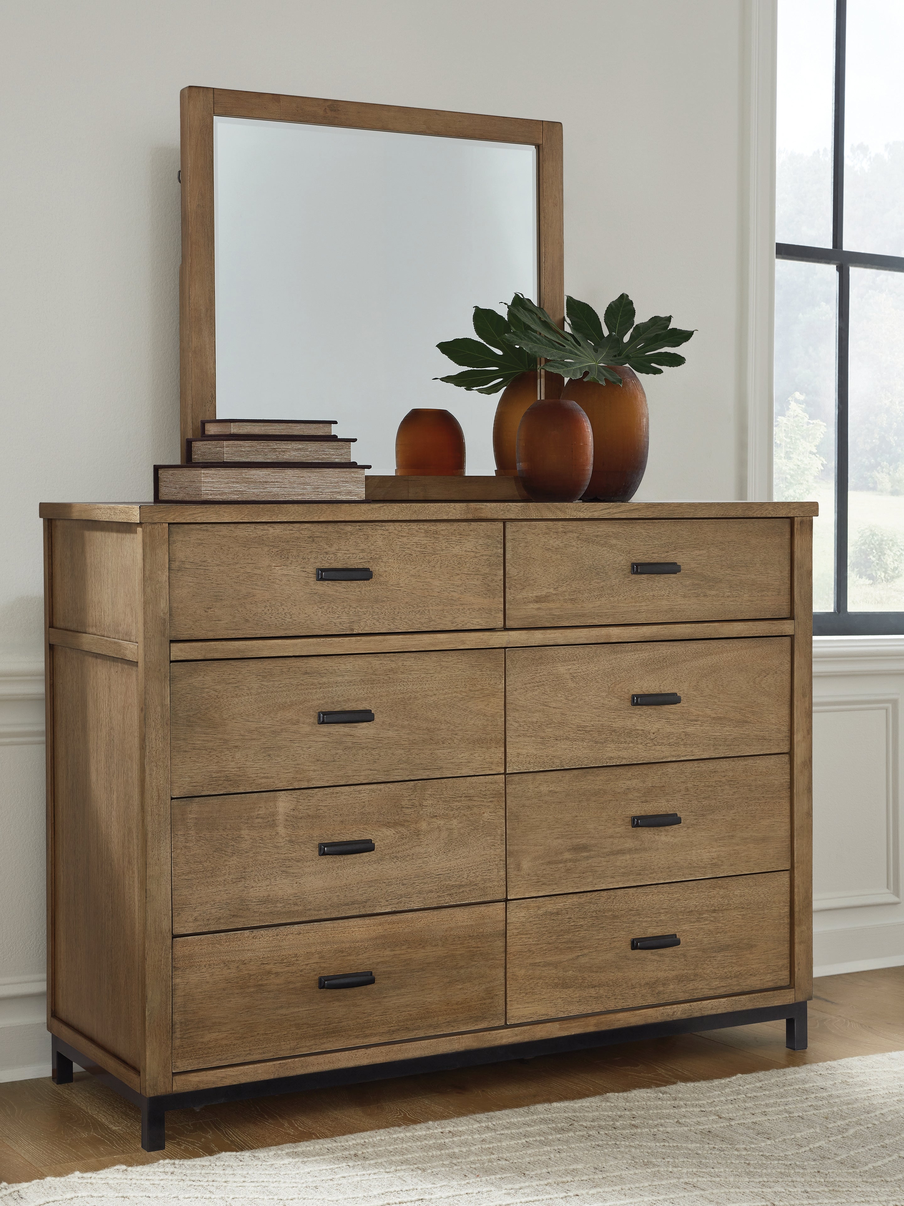 Tomtyn Light Brown Dresser and Mirror - B622B1