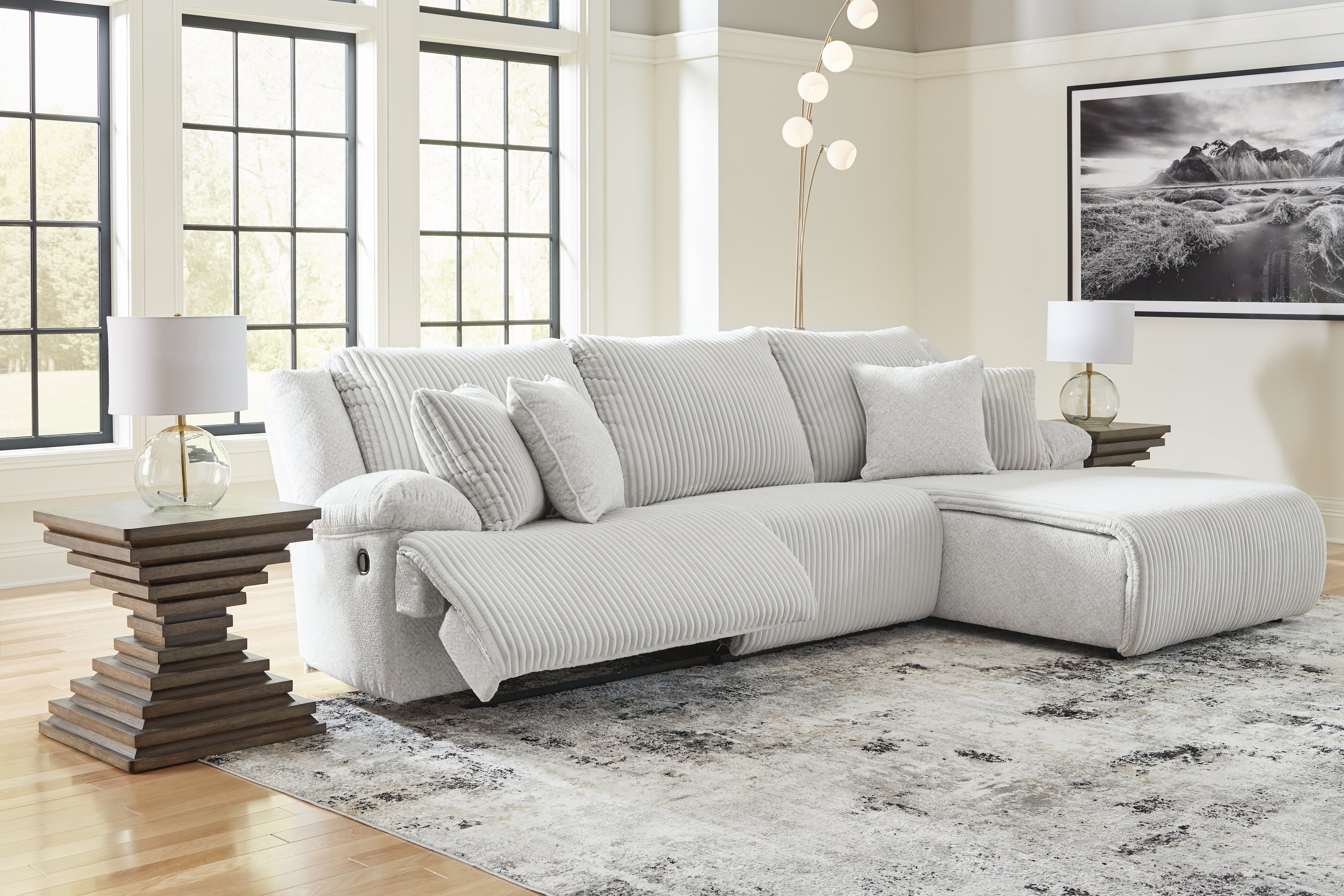 Top Tier Alloy 3-Piece Sectional Sofa Chaise - 92706S6