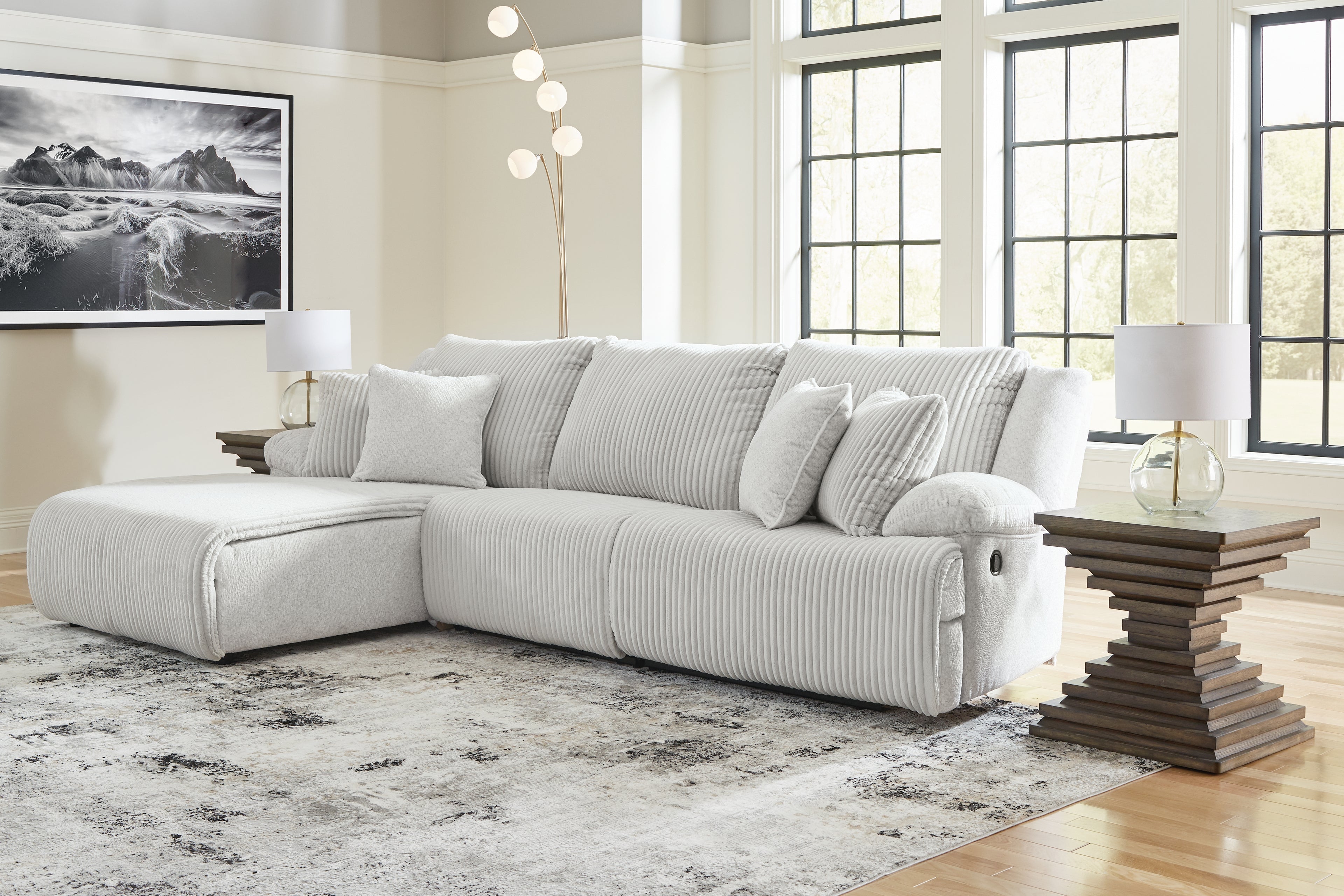 Top Tier Alloy 3-Piece Sectional Sofa Chaise - 92706S7