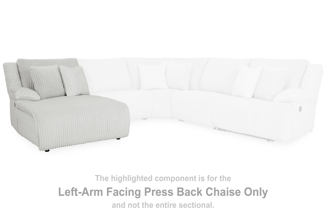 Top Tier Alloy Left-Arm Facing Press Back Chaise - 9270605
