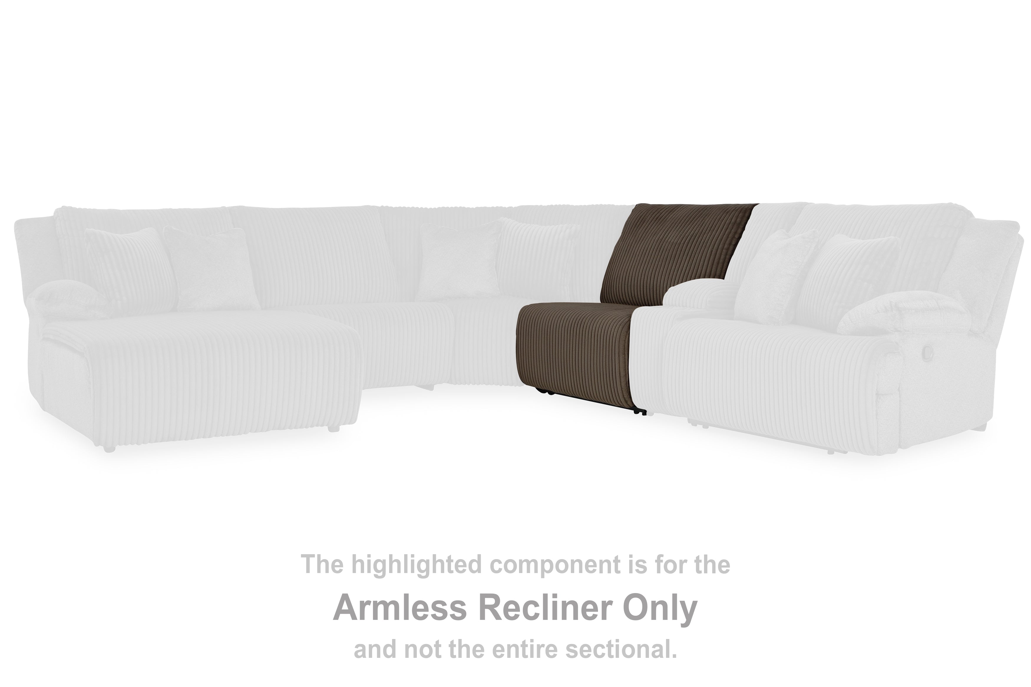 Top Tier Chocolate Armless Recliner - 9270519
