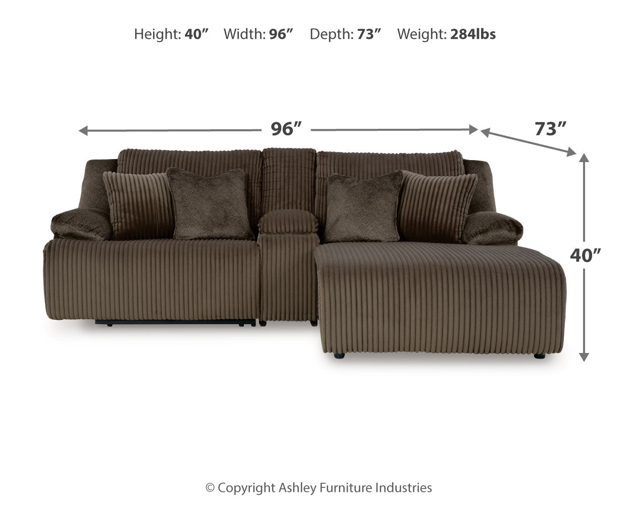 Top Tier Sofa and Recliner in Chocolate from Ashley - Luna Furniture