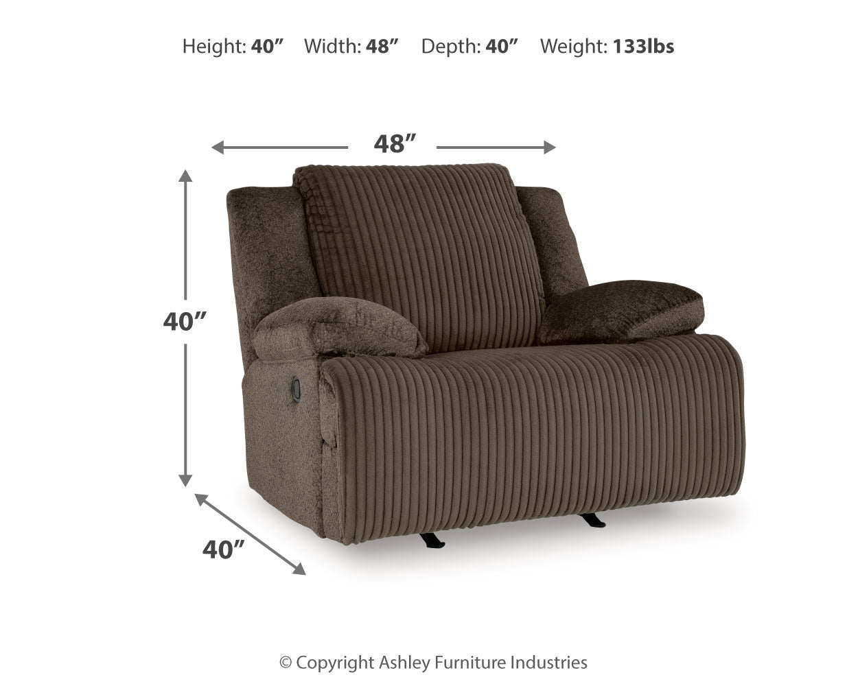 Top Tier Sofa and Recliner in Chocolate from Ashley - Luna Furniture