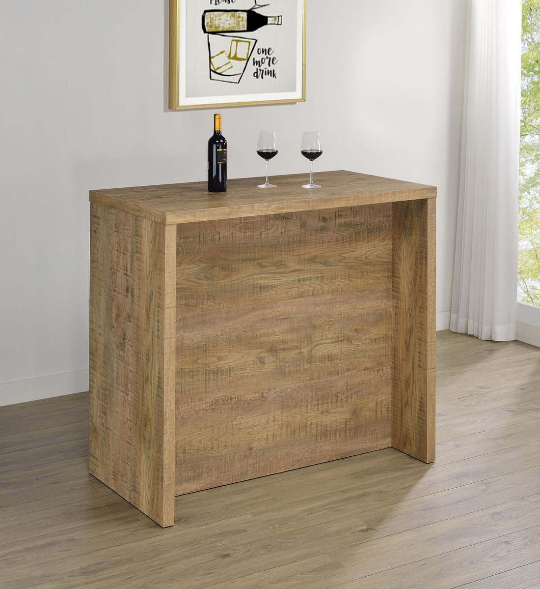Topanga Engineered Wood Freestanding Home Bar Cabinet Mango - 182785