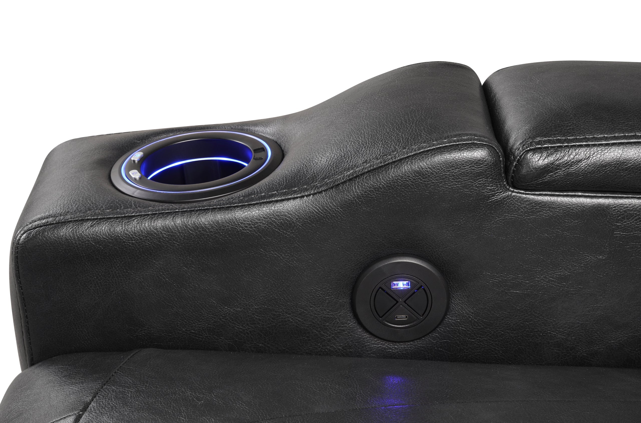 TOPGUN2 Black - Power Recliner (Bluetooth Speaker + Led Light) - TOPGUN2 BLACK