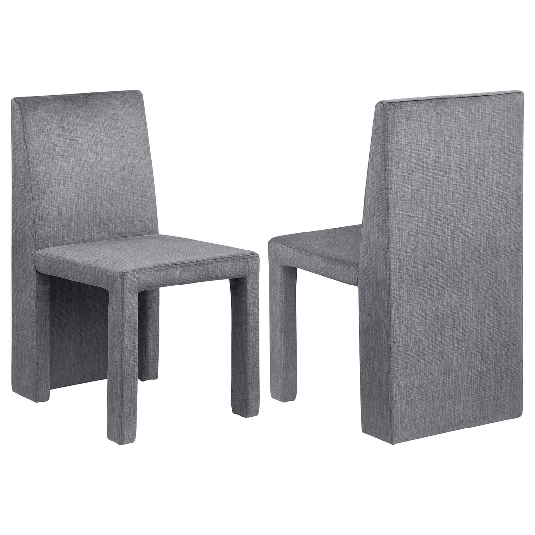 Tordera Velvet Upholstered Side Chair Grey (Set of 2) - 108512