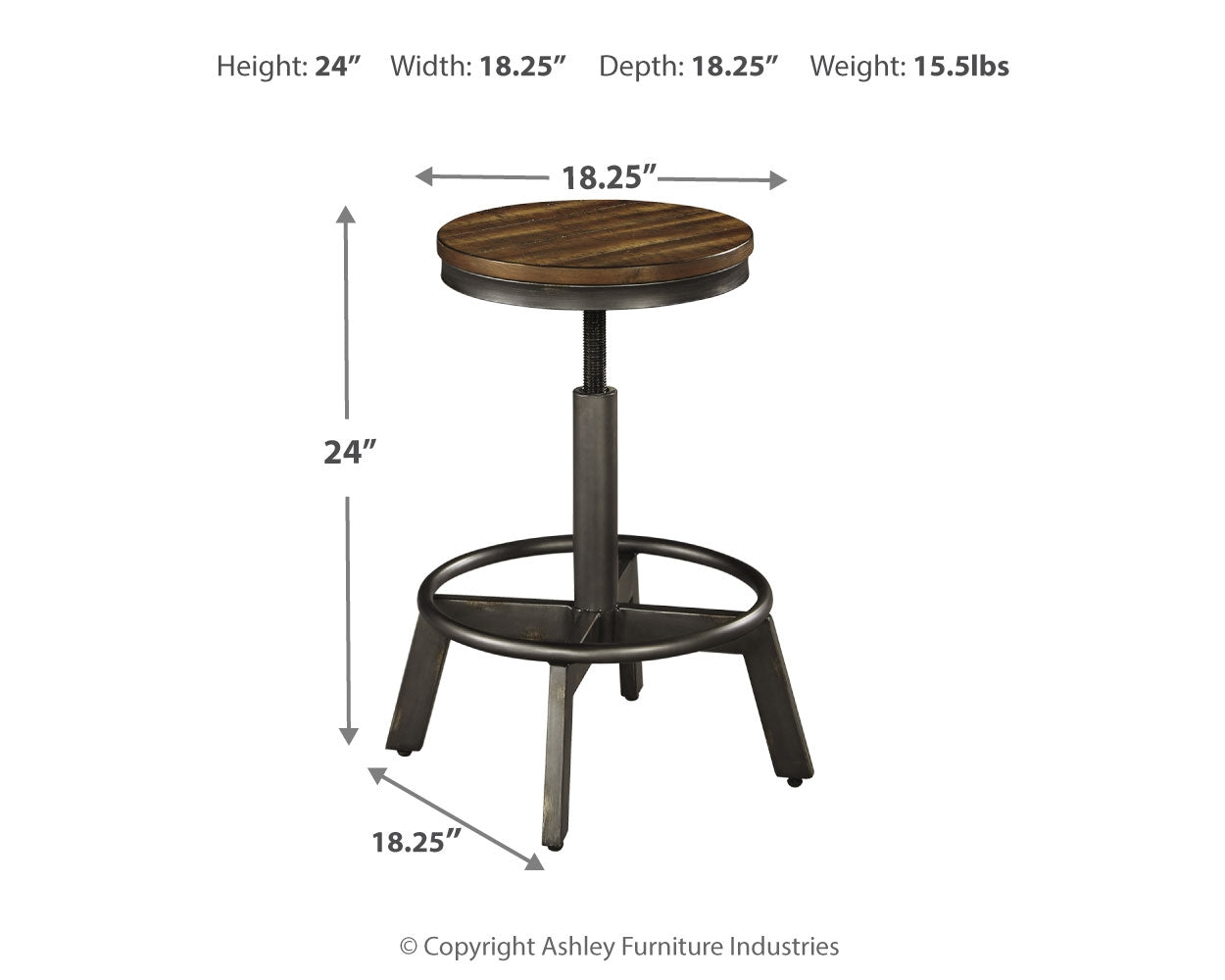 Torjin Brown/Gray Counter Height Stool (Set of 2) - D440-024X2
