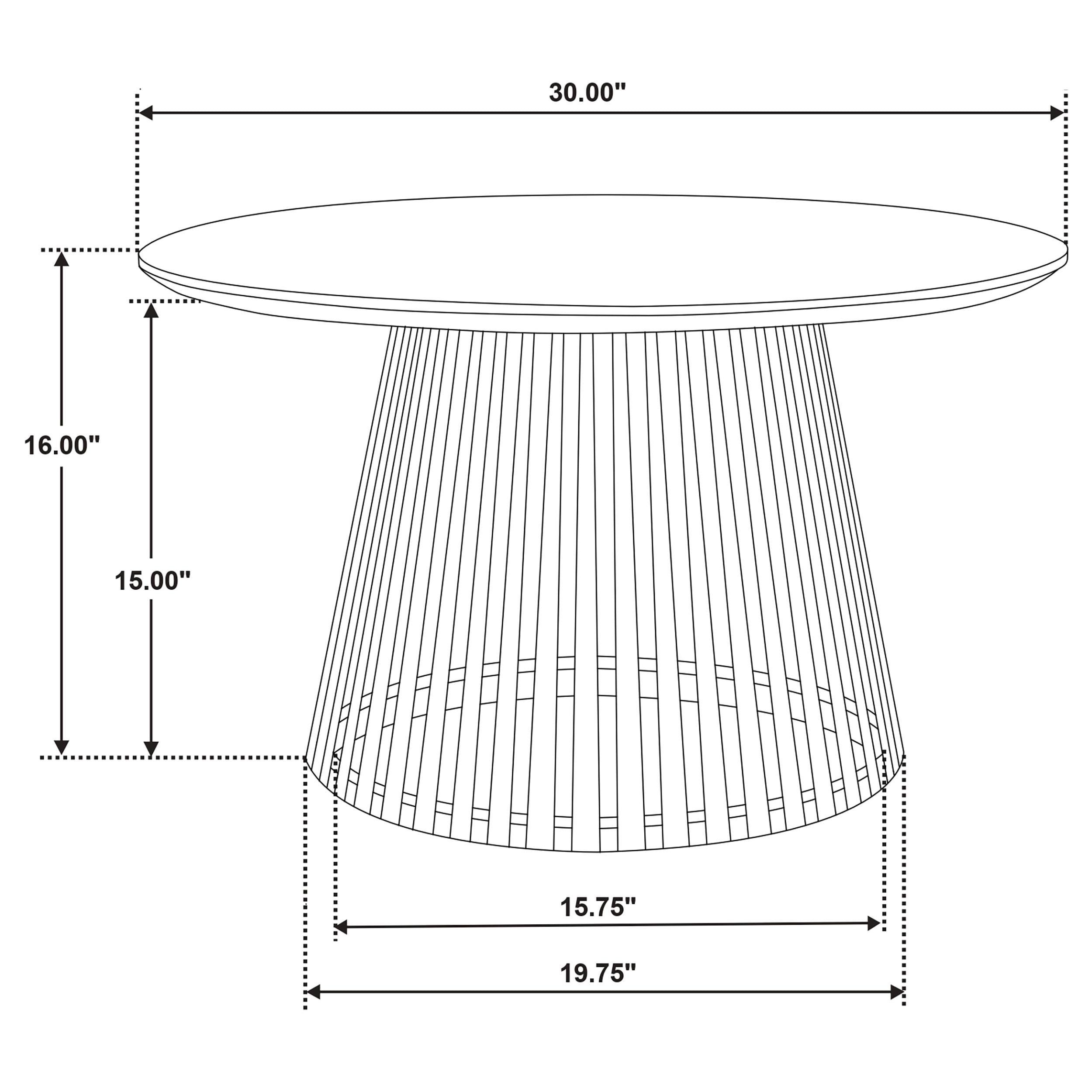 Touhy Round Solid Wood Cocktail Coffee Table Natural Mango - 710608